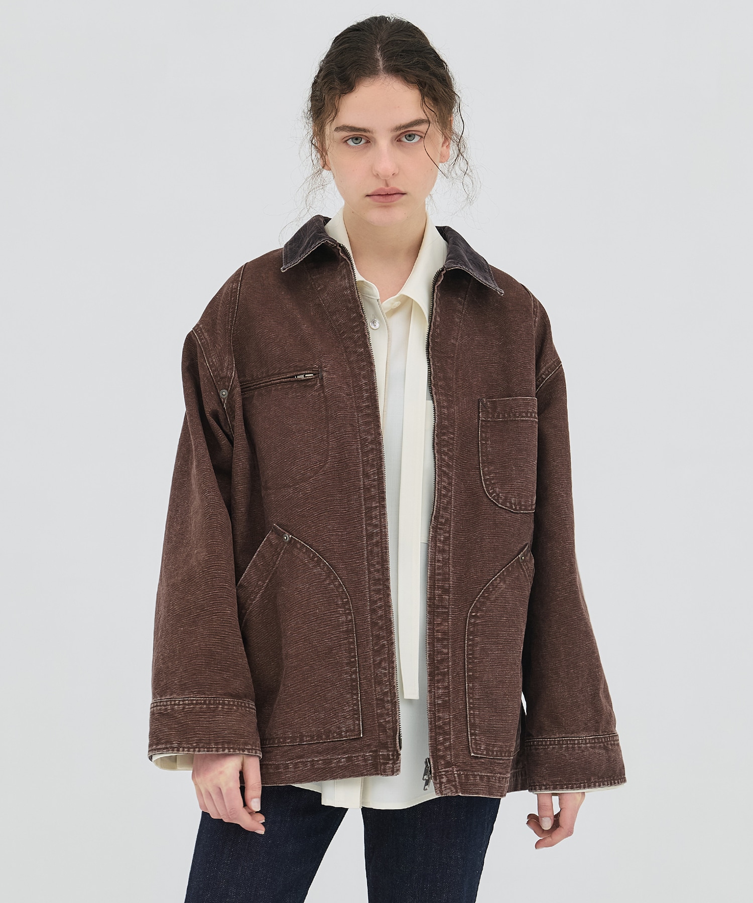 ジップカバーオールブルゾン