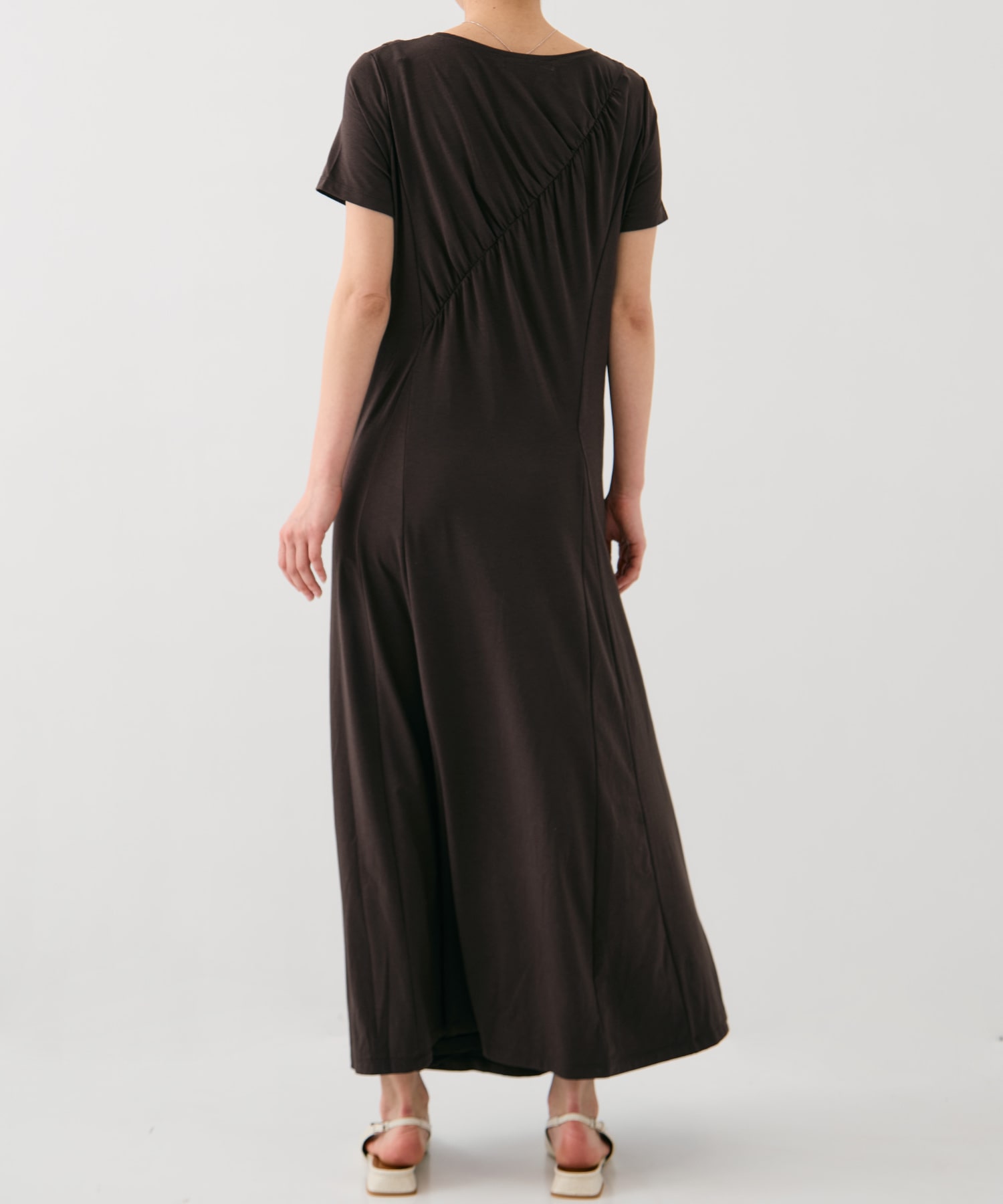 ギャザードレープカットソーワンピ