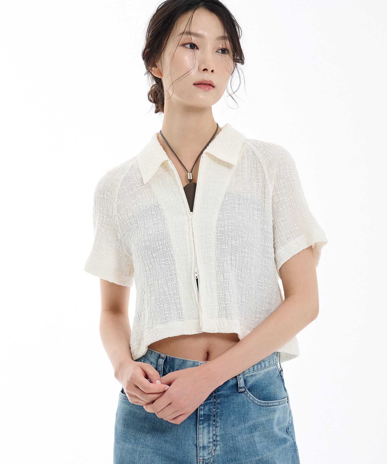 スラブリブフロントジップTOP