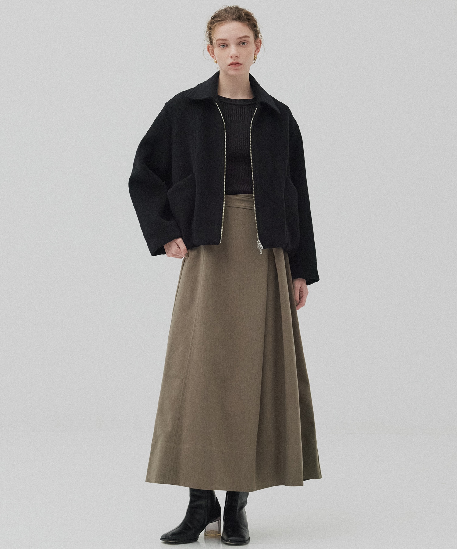 ラップフレアスカート