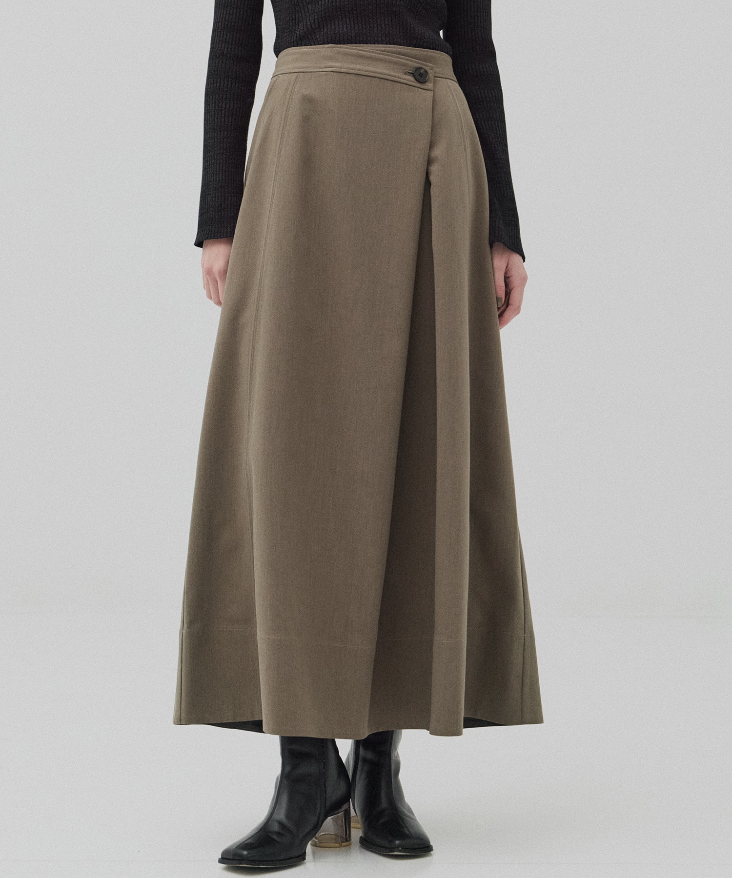 ラップフレアスカート