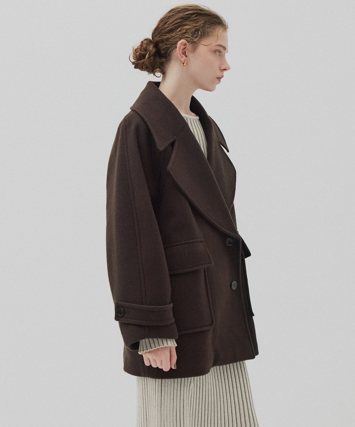 〈残りわずか〉ワイドラペルコート