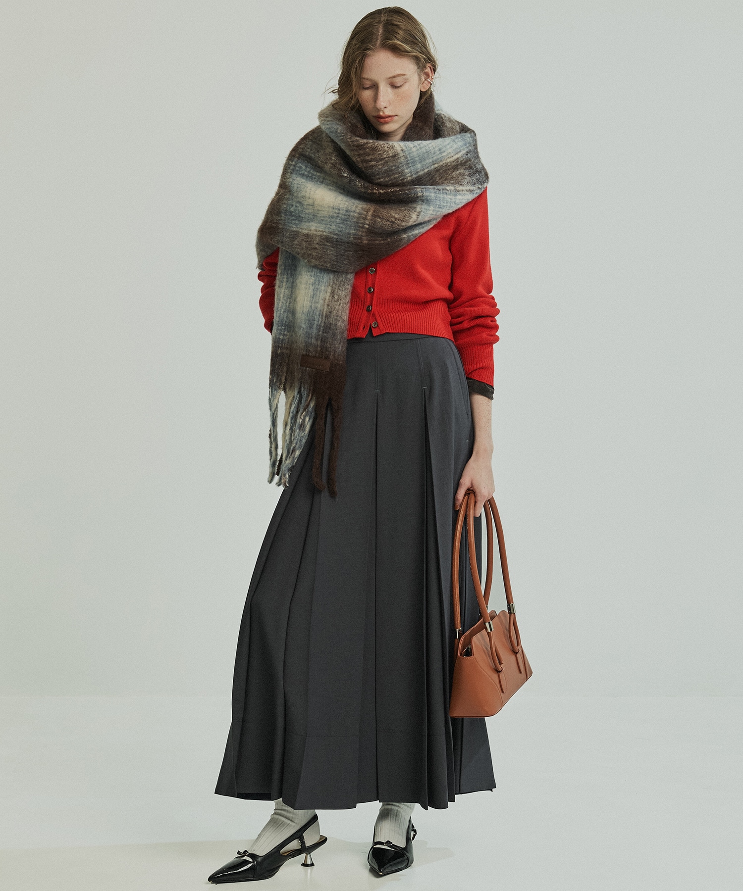 ヘアリーフリンジマフラー