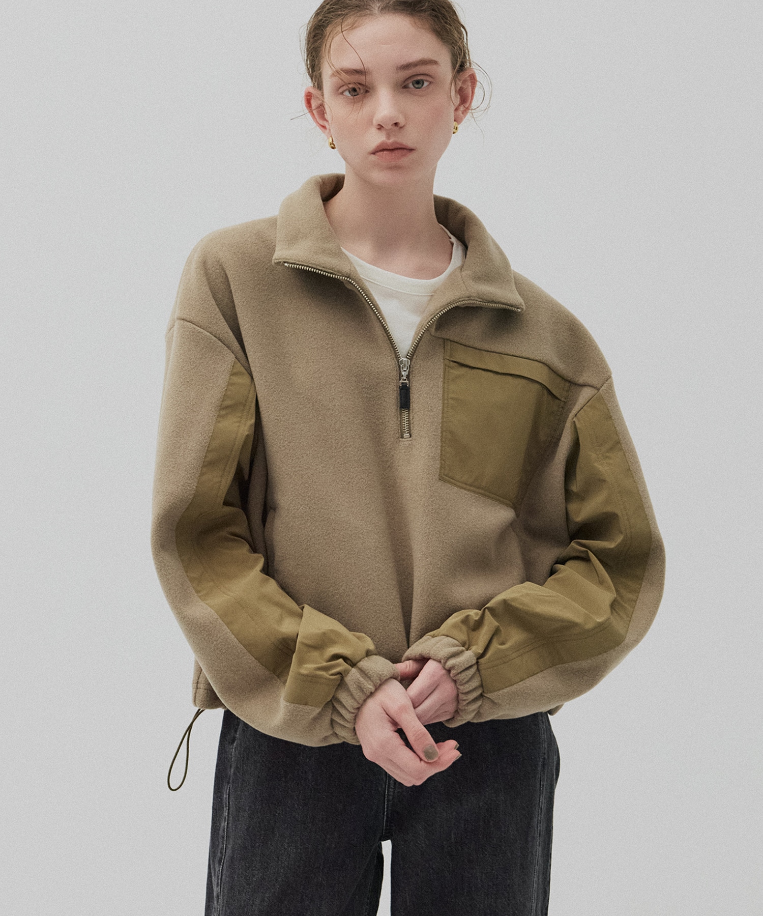 コンビハーフジッププルオーバー