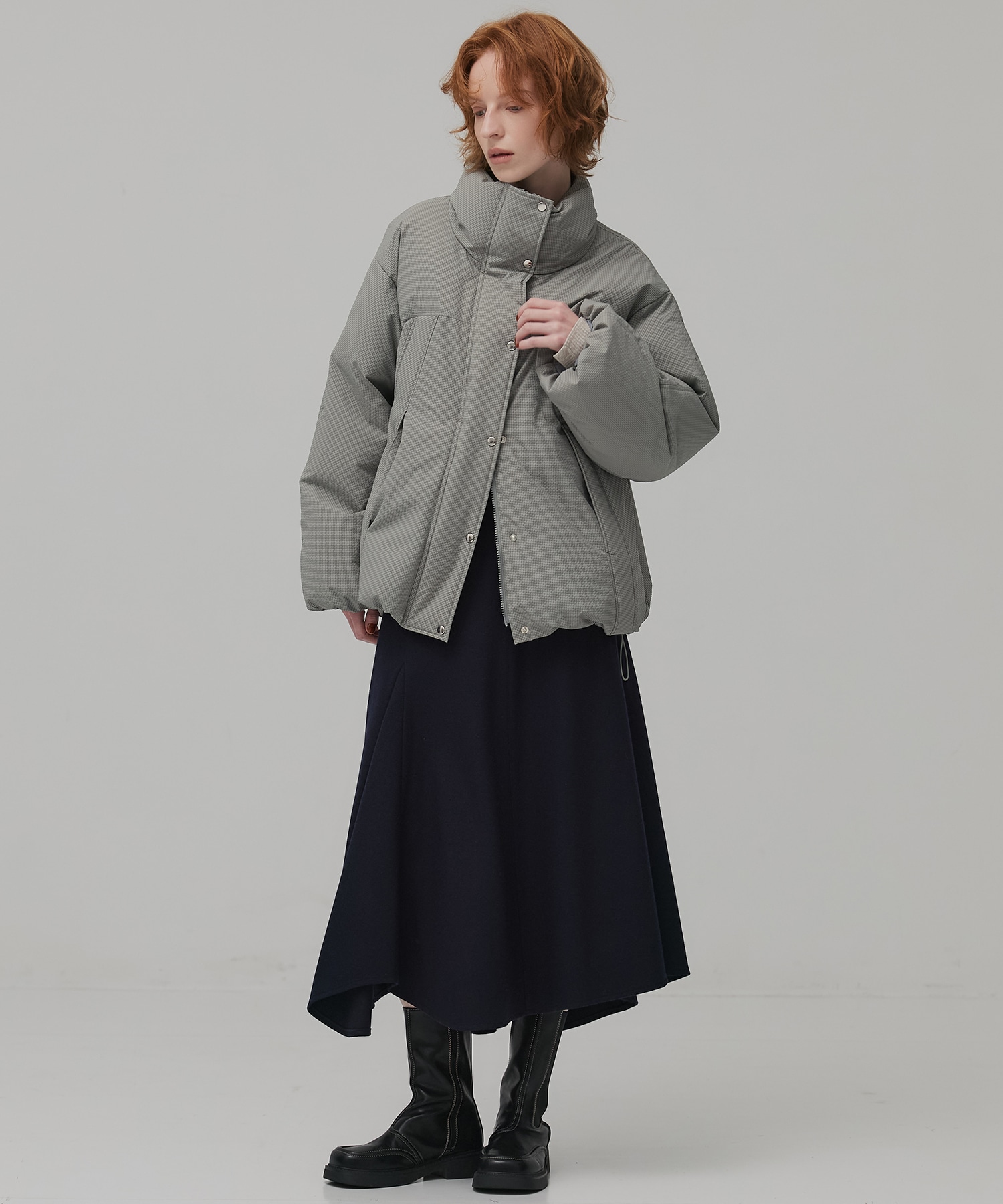 ウールジャージフレアスカート