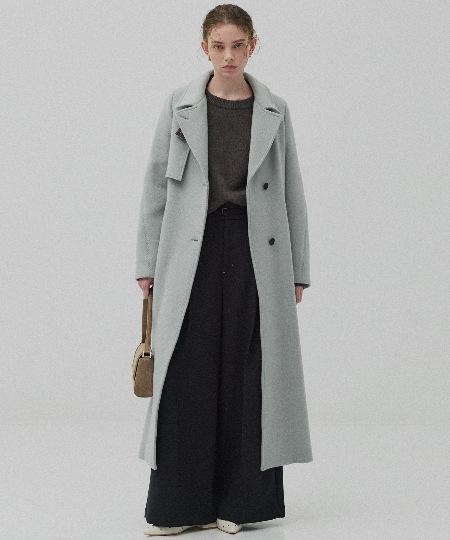 SUPER140アシメオーバーヨークコート