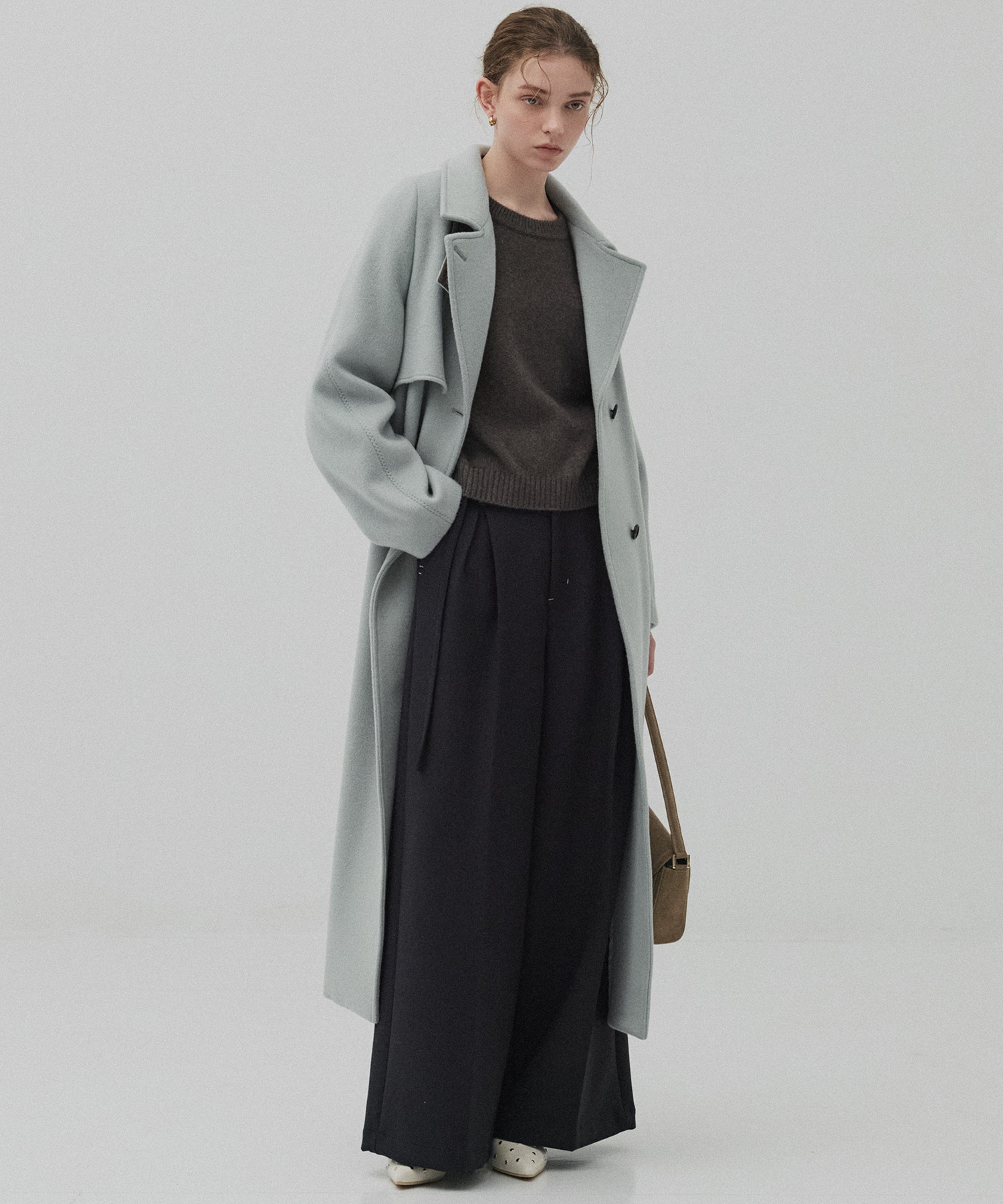 SUPER140アシメオーバーヨークコート