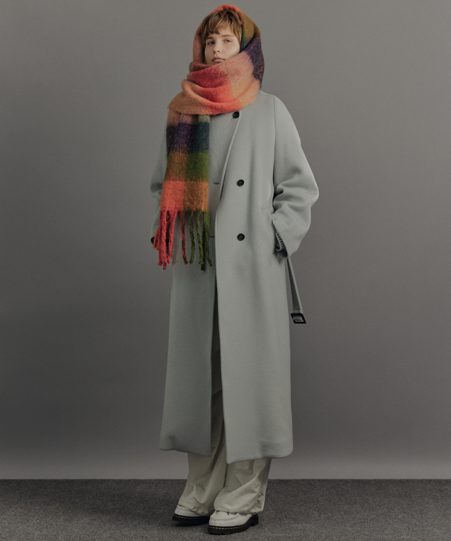 SUPER140アシメオーバーヨークコート