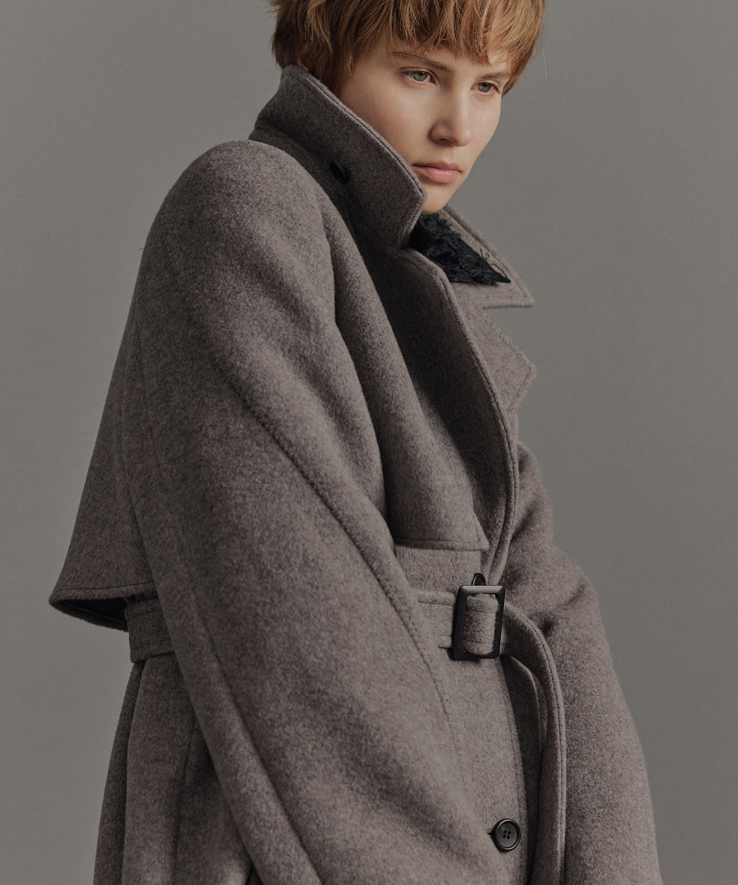 LAMBSアシメオーバーヨークコート