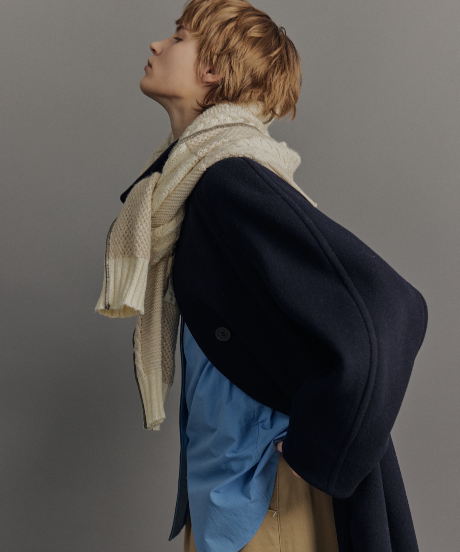 SUPER140スタンドカラーコート