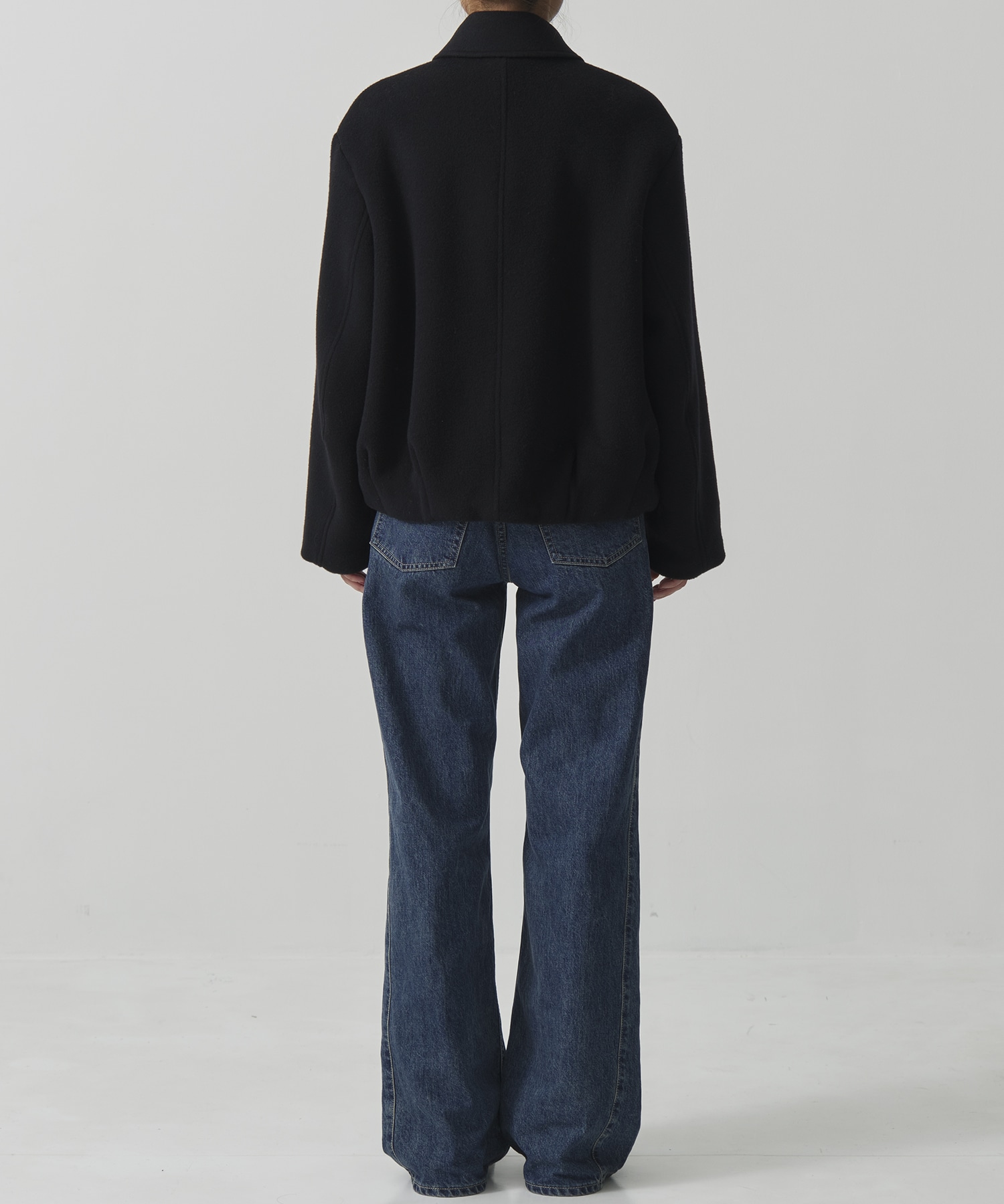 ウールジップタックショートコート