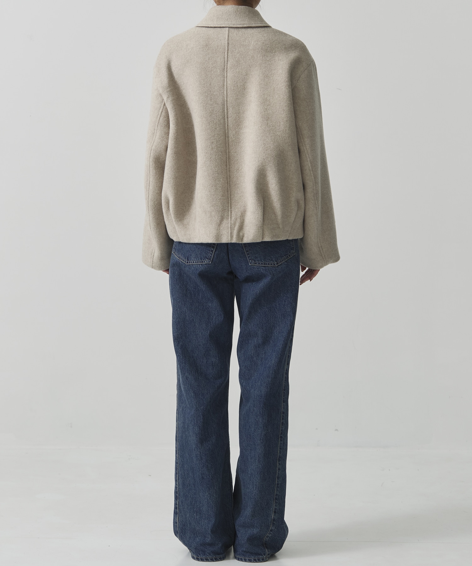 ウールジップタックショートコート