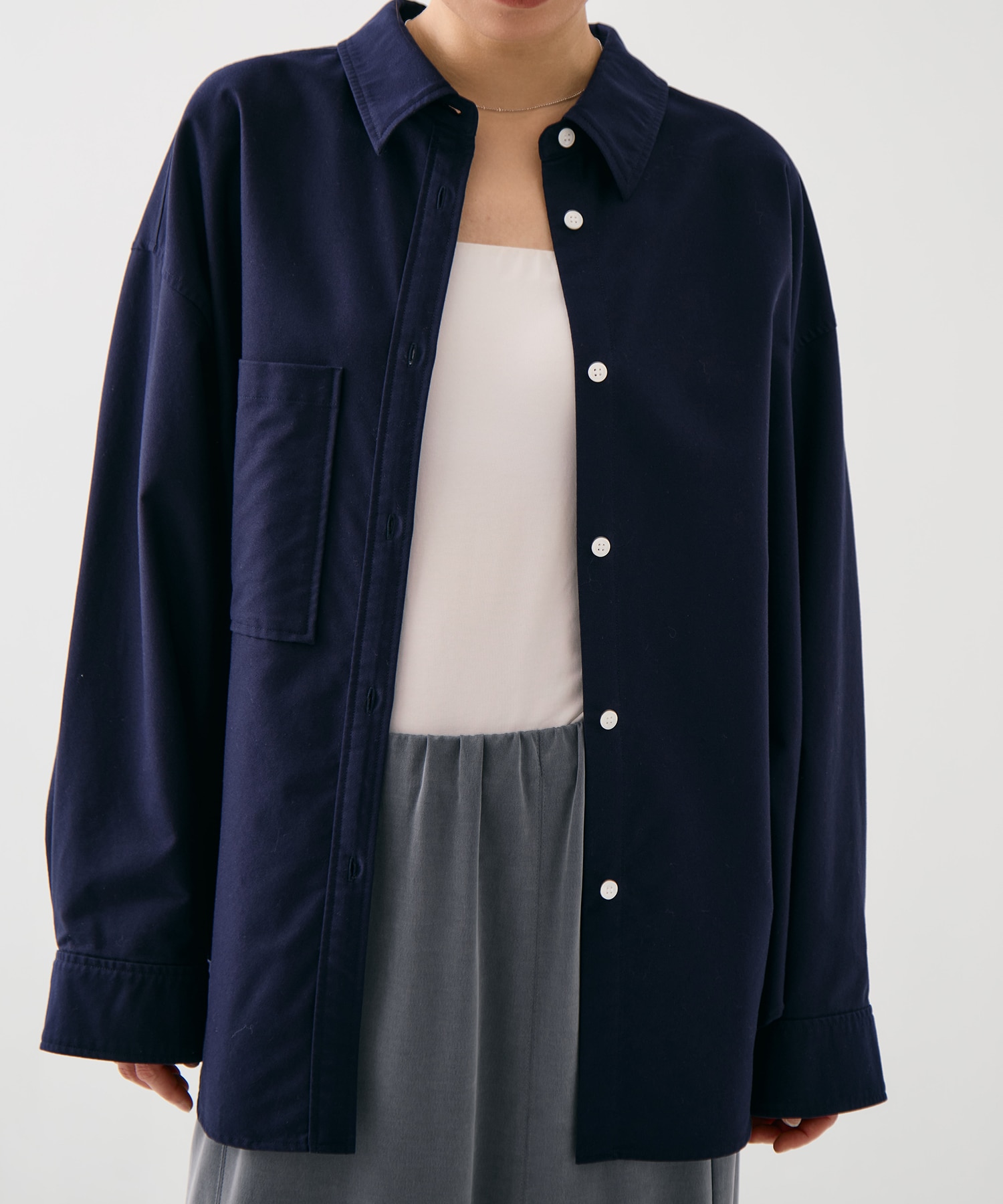 ウォッシュドオックスシャツ