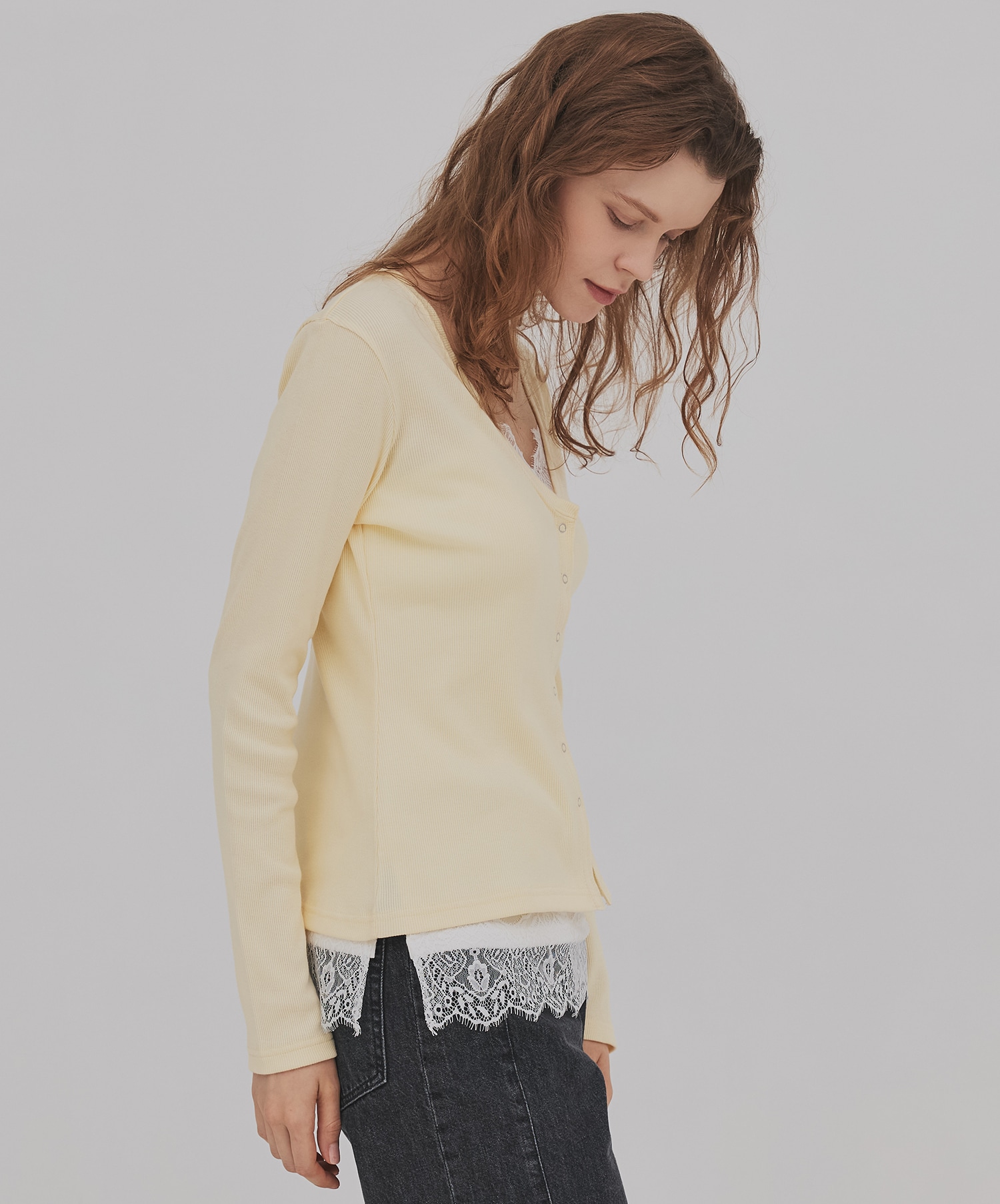 リングドットVネックトップス