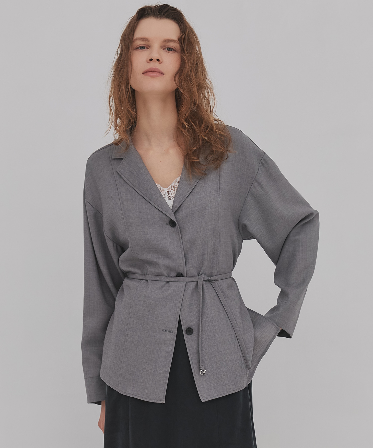 ウールジョーゼットジャケット