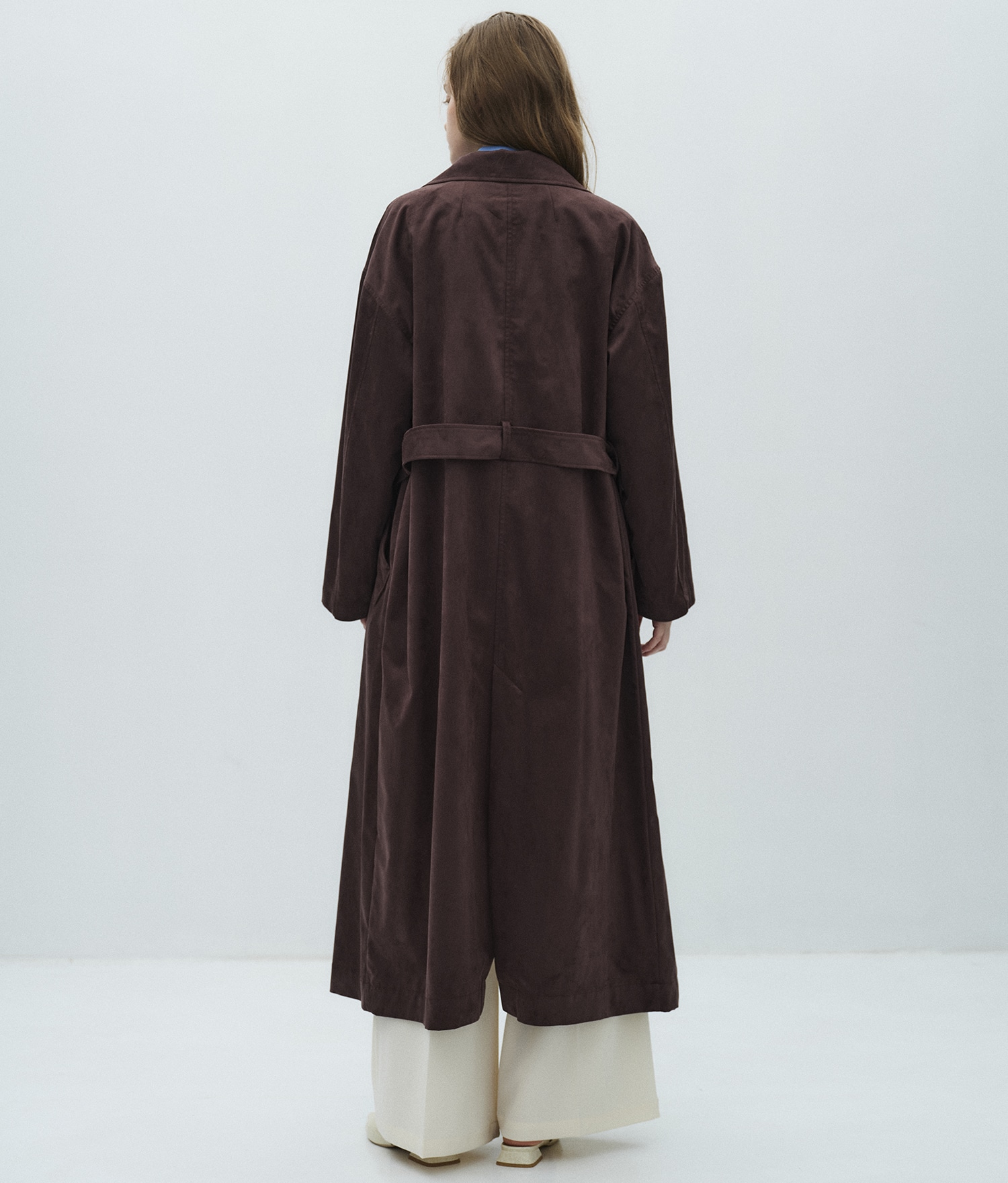 スエードトレンチコート