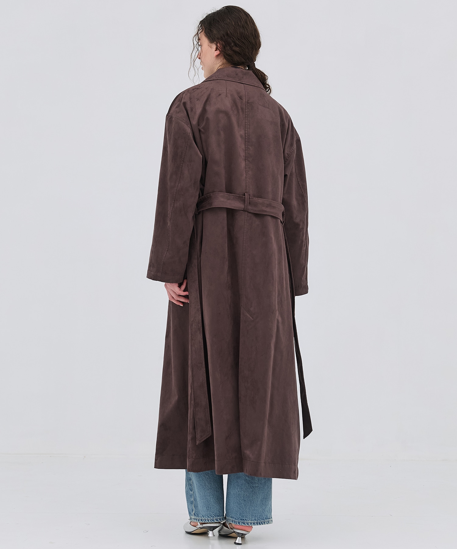 スエードトレンチコート