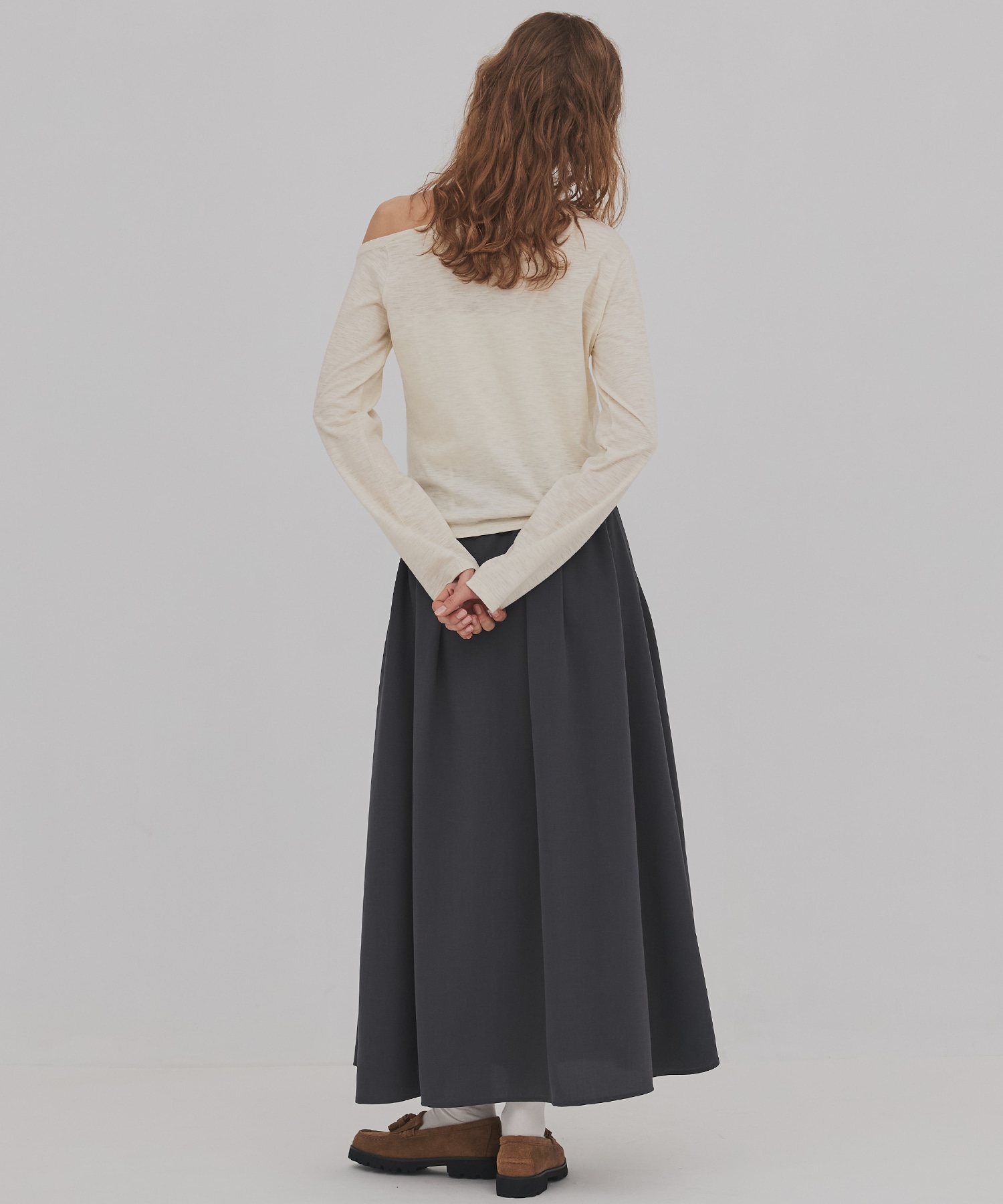 メランジワンショルダーTEE