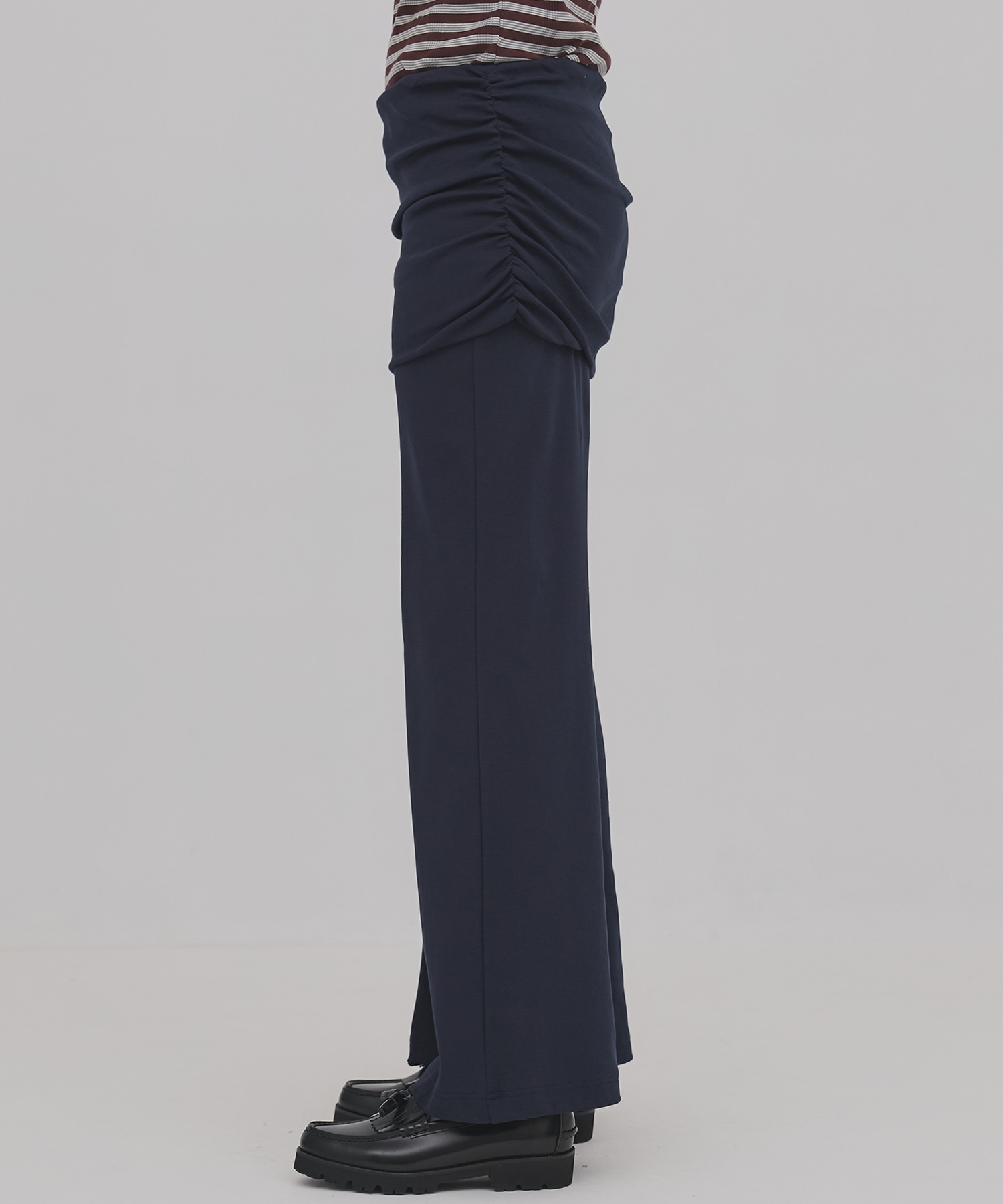 ミニレイヤードフレアジャージーパンツ