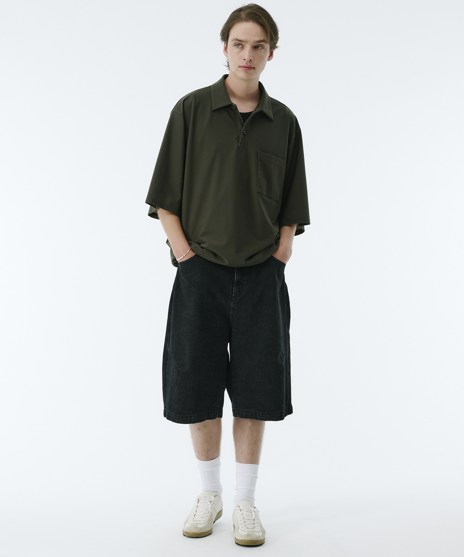 PUBLIC DENIM バギーデニムショートパンツ