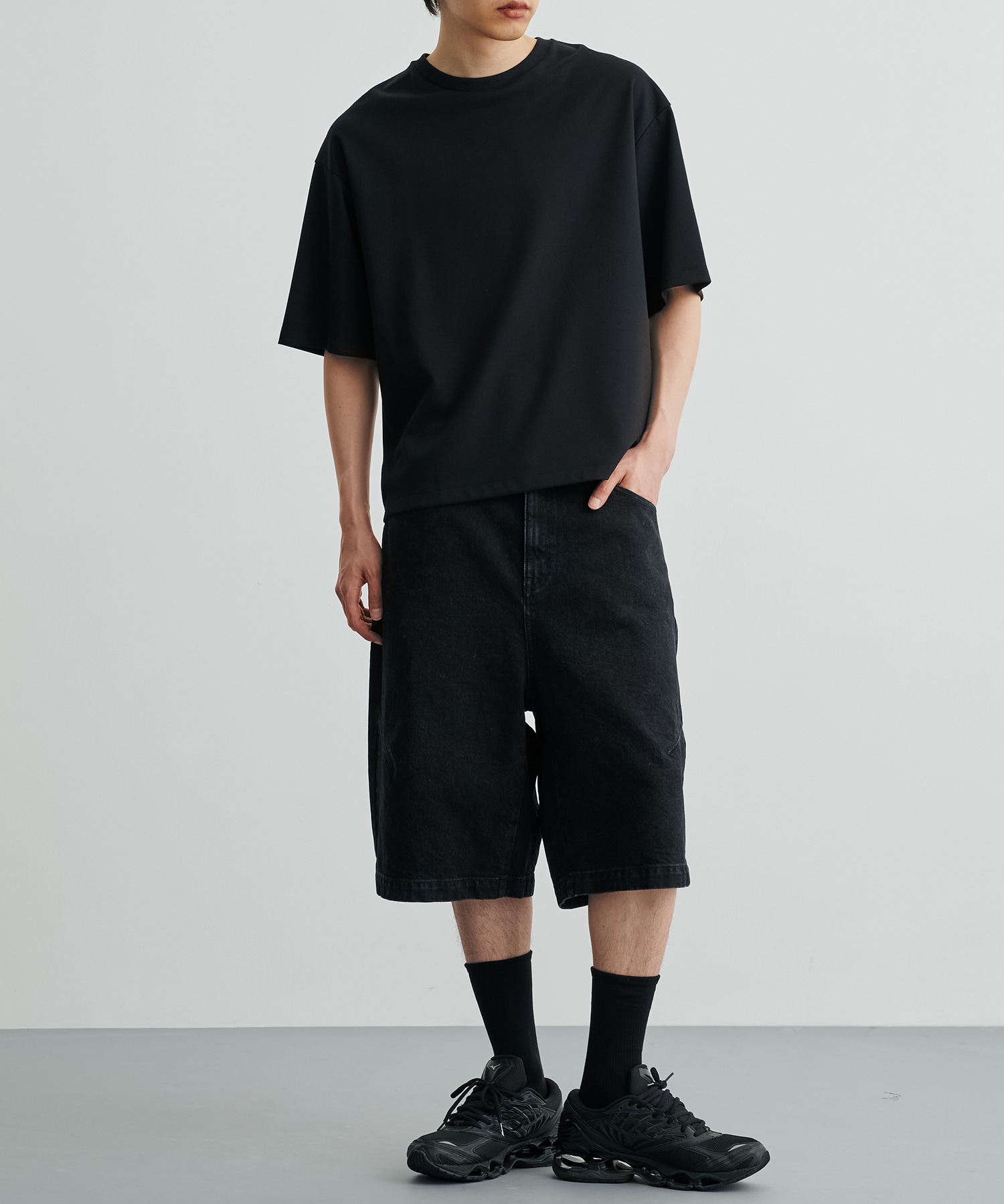 PUBLIC DENIM バギーデニムショートパンツ