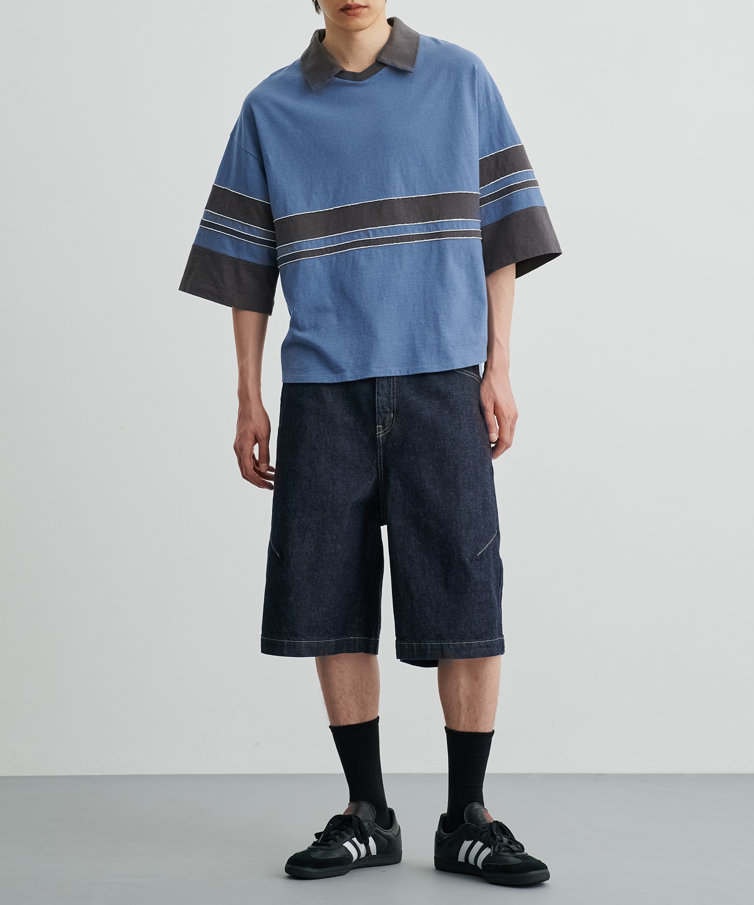 PUBLIC DENIM バギーデニムショートパンツ