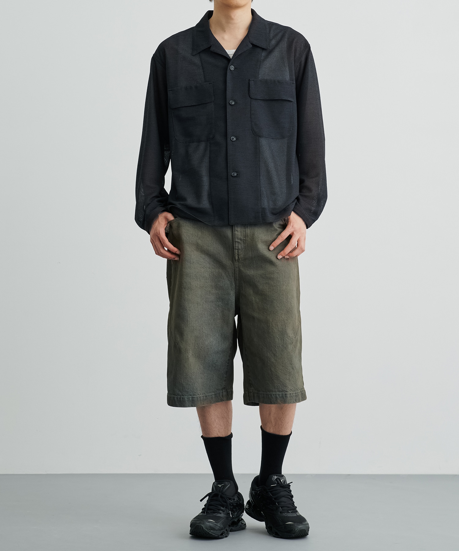PUBLIC DENIM バギーデニムショートパンツ