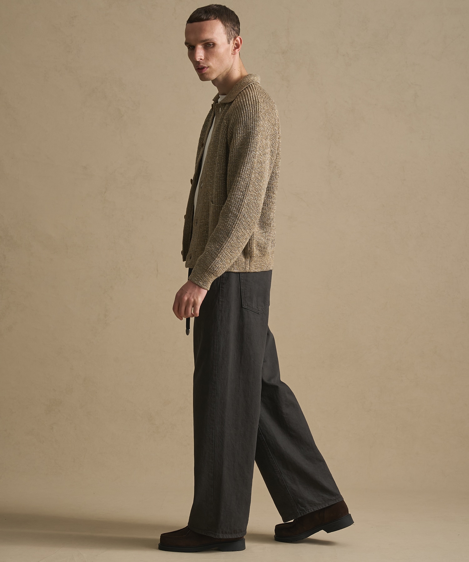 メランジポロカーディガン