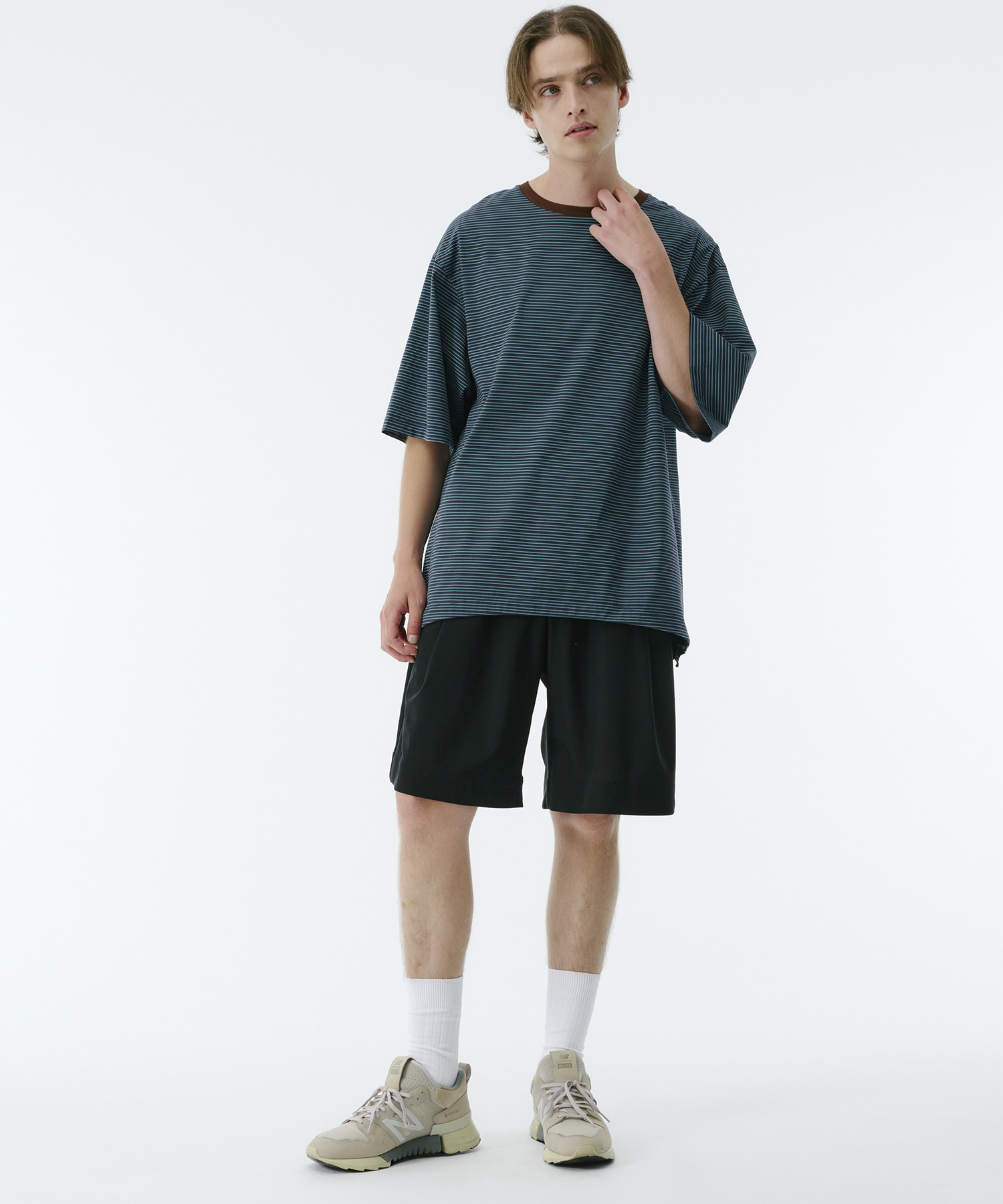 ビューティーコットンコードボーダーTEE
