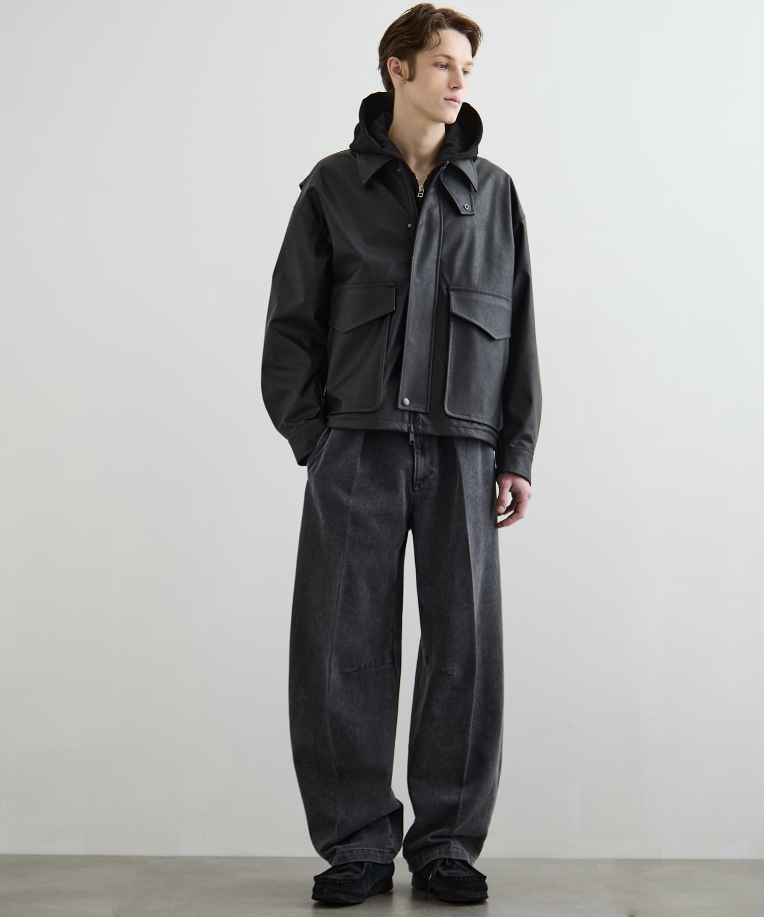 PUBLIC TOKYOビンテージフェイクレザーブルゾン ヴィンテージフェイクレザーブルゾン(1 BLACK): : メンズ｜PUBLIC