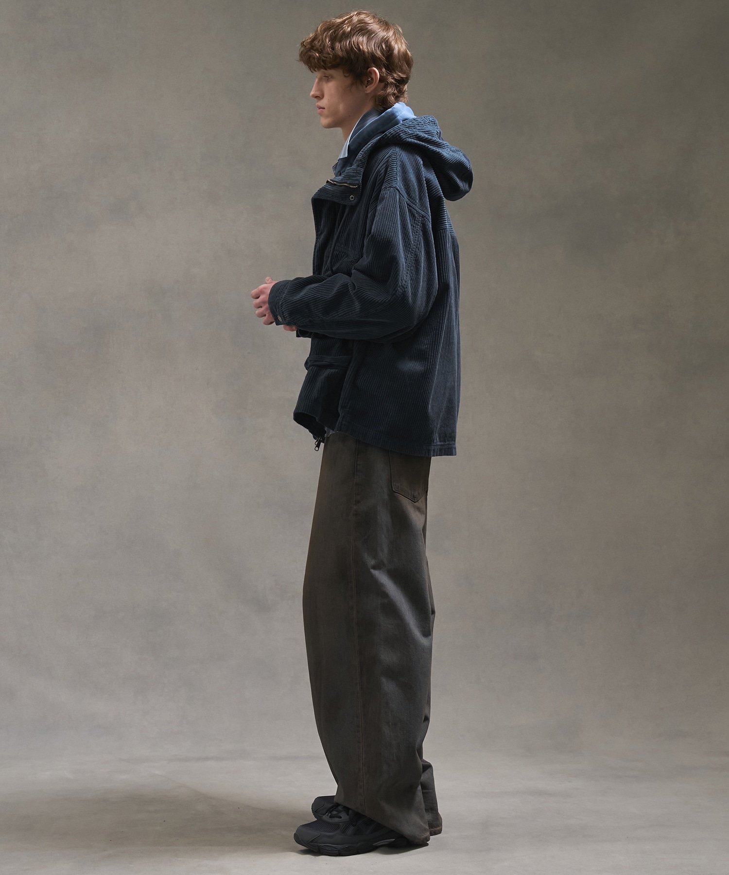 ガーメントダイコーデュロイフードブルゾン