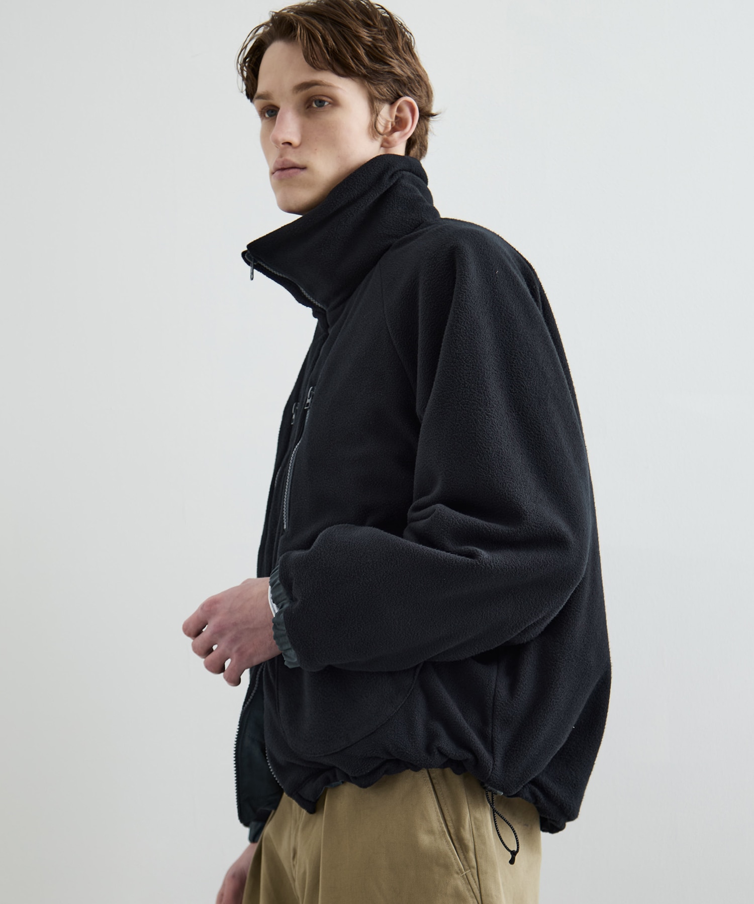 リバーシブルナイロンフリースBL