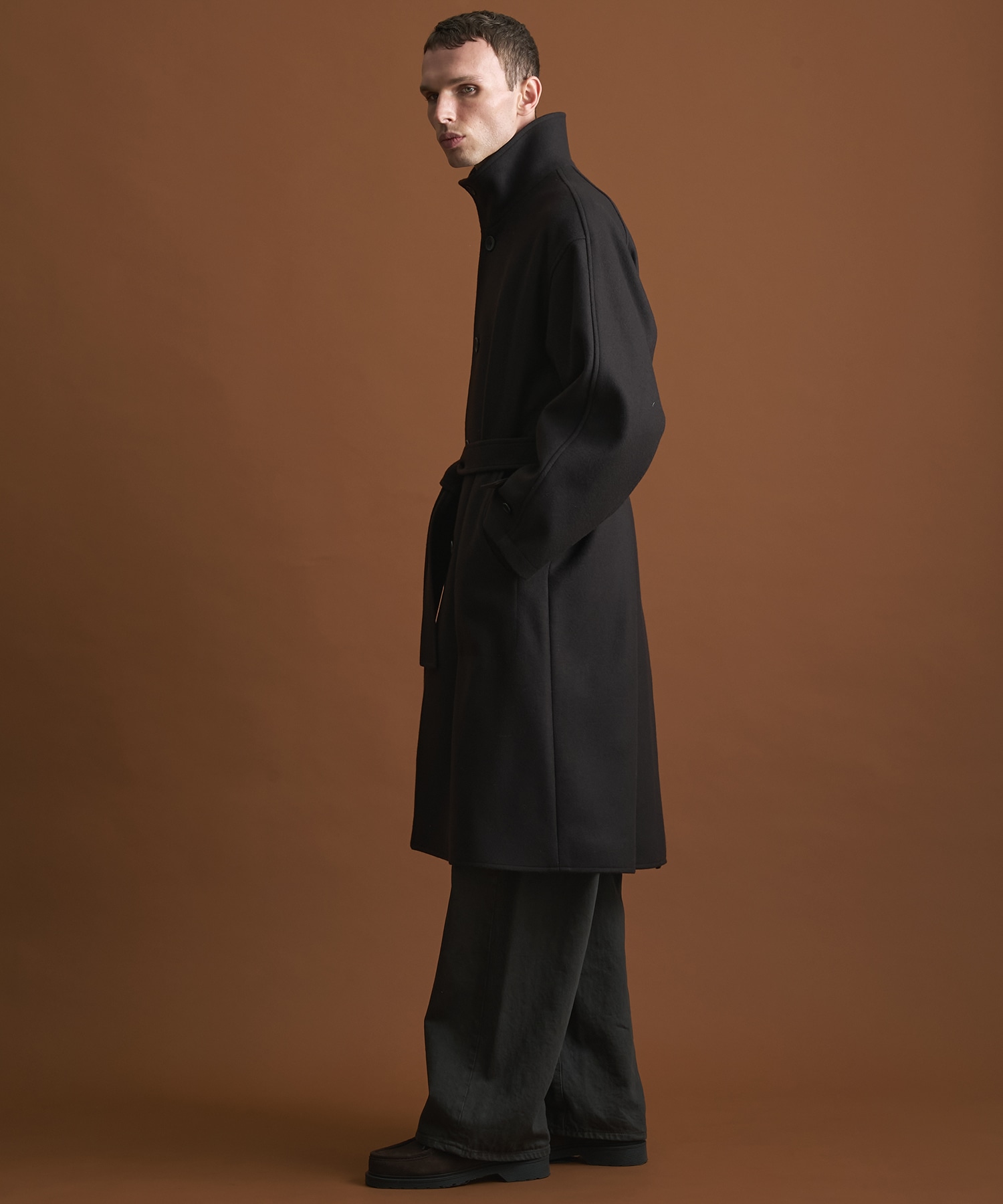 Super140sメルトンオーバーサイズスタンド