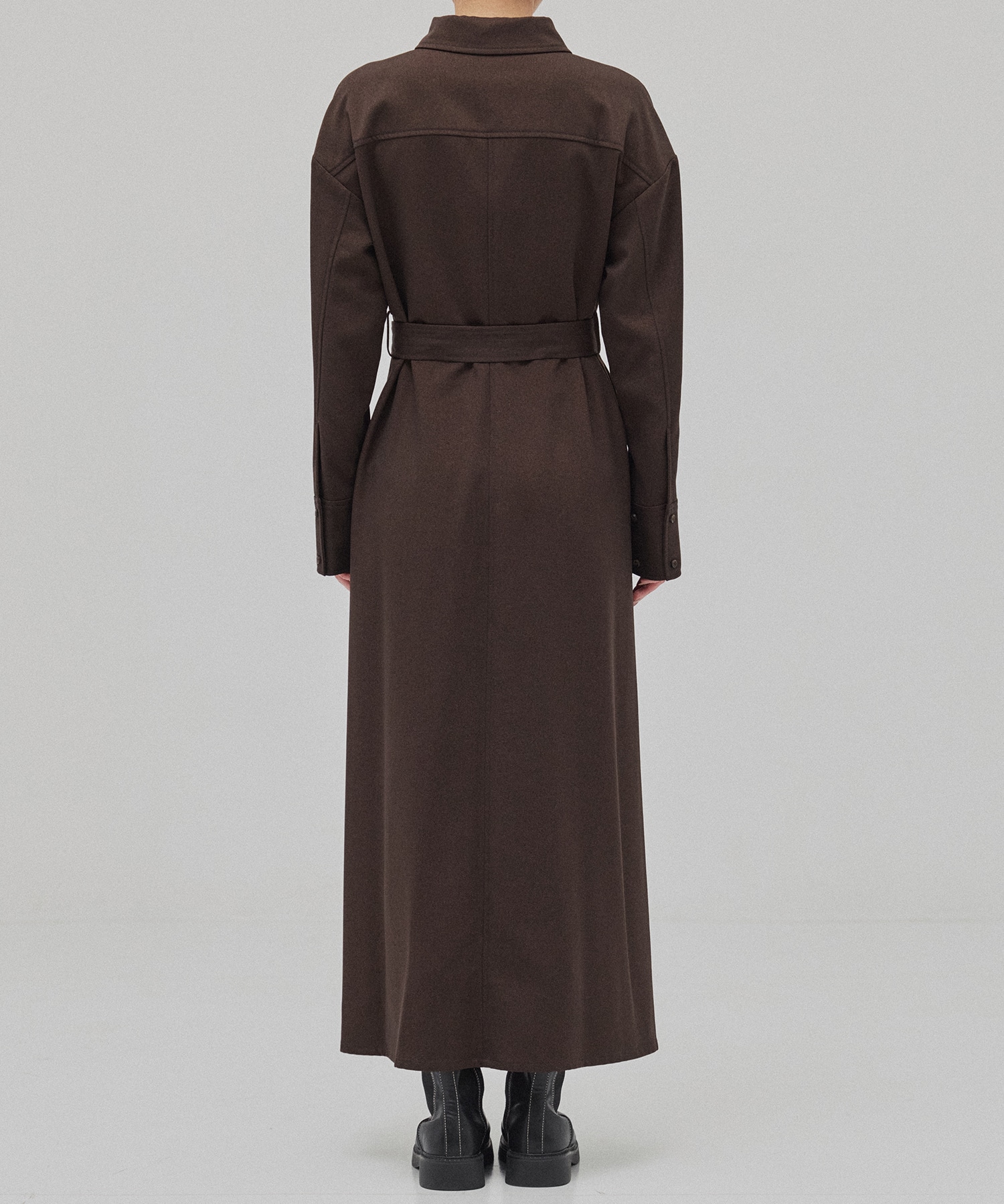 カラーステッチシャツワンピース