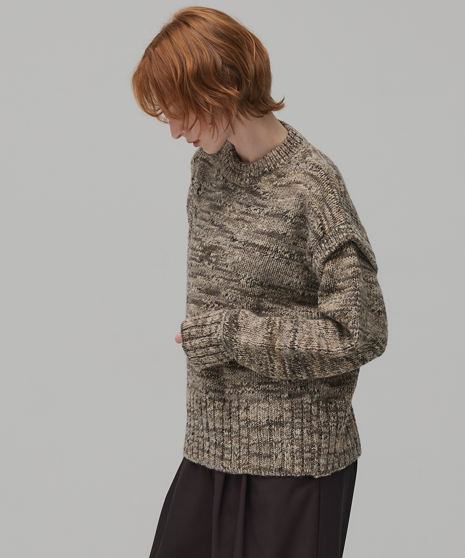 ロービングミックスカラーニット