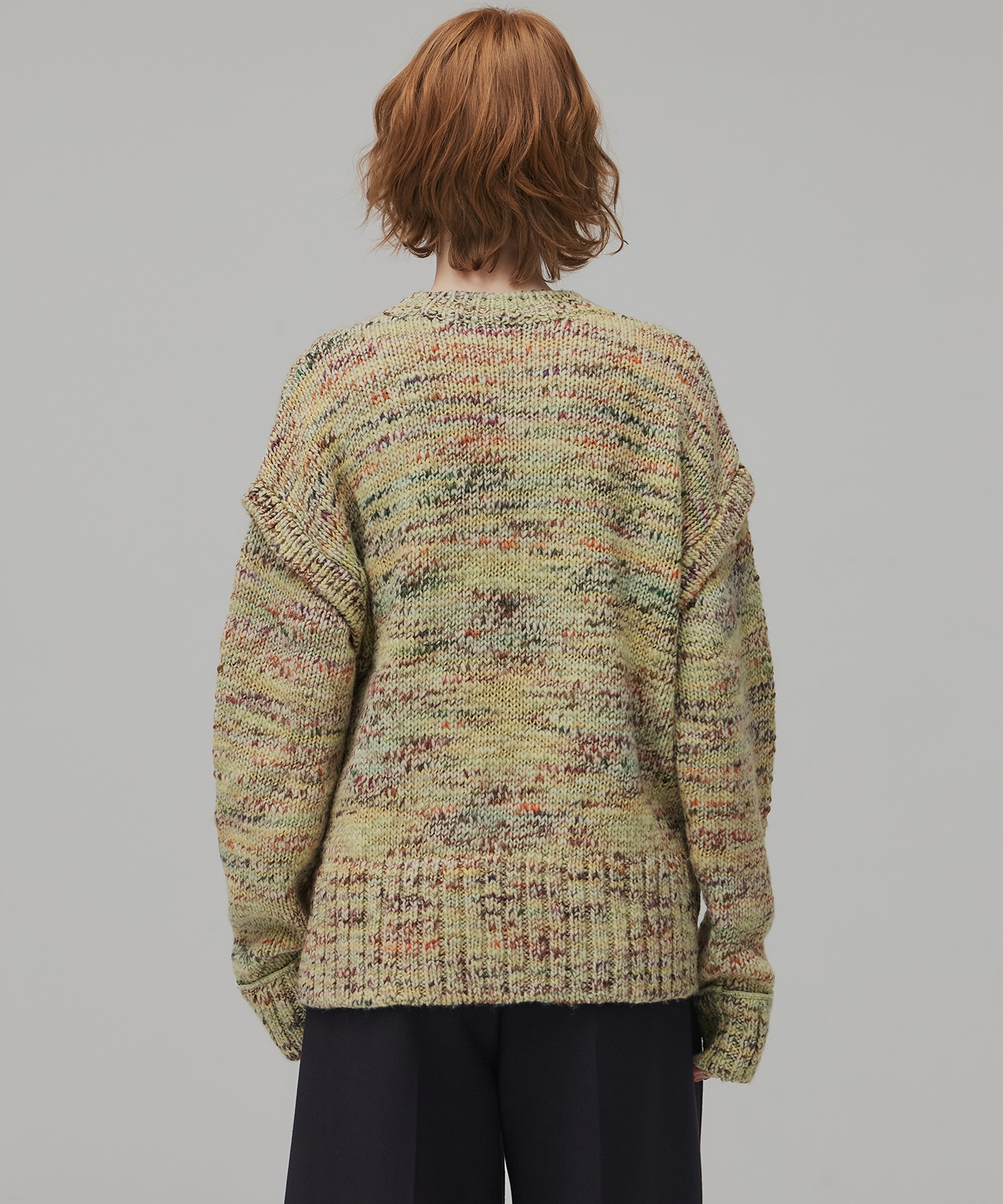 ロービングミックスカラーニット