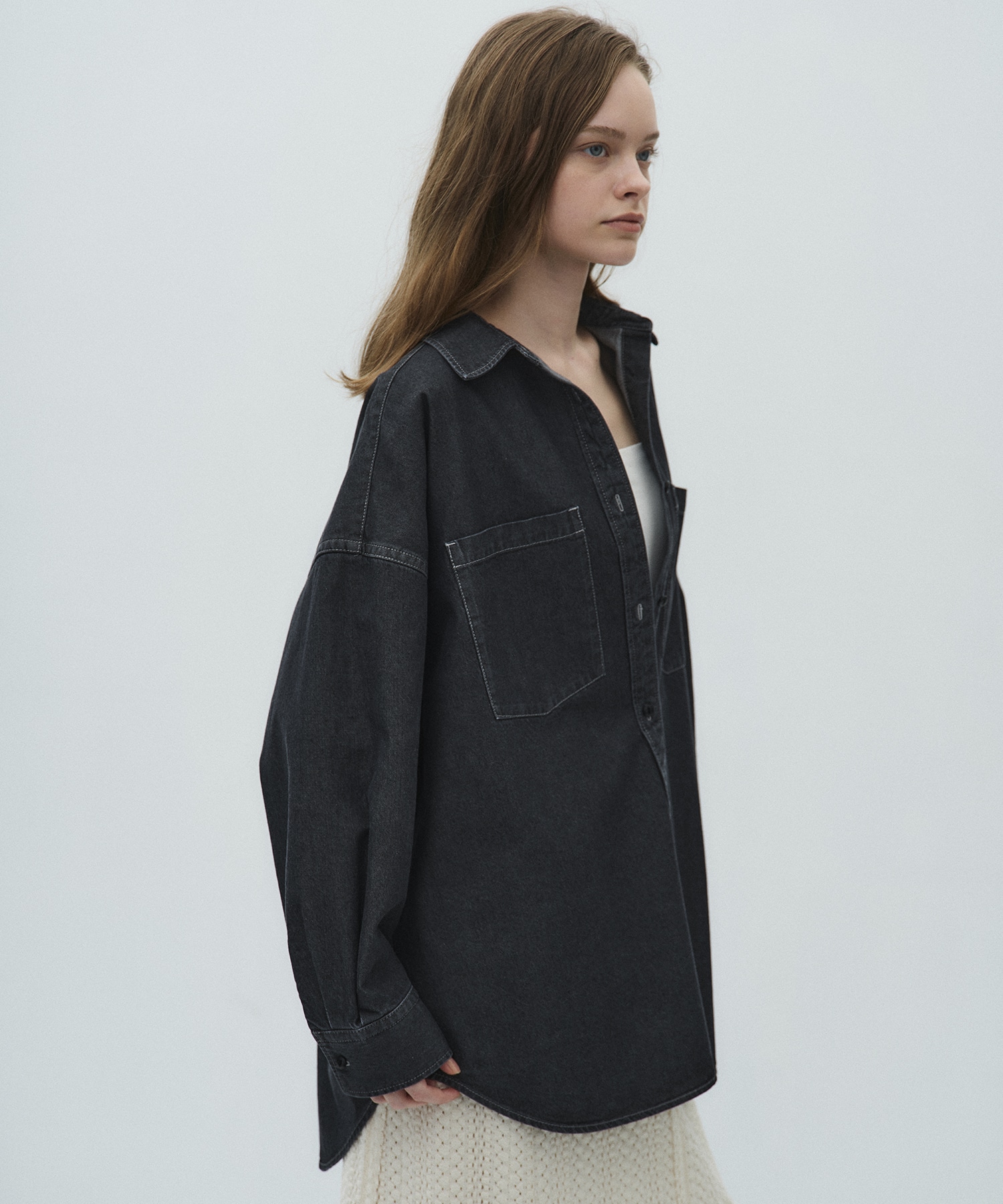 オーバーサイズデニムシャツ