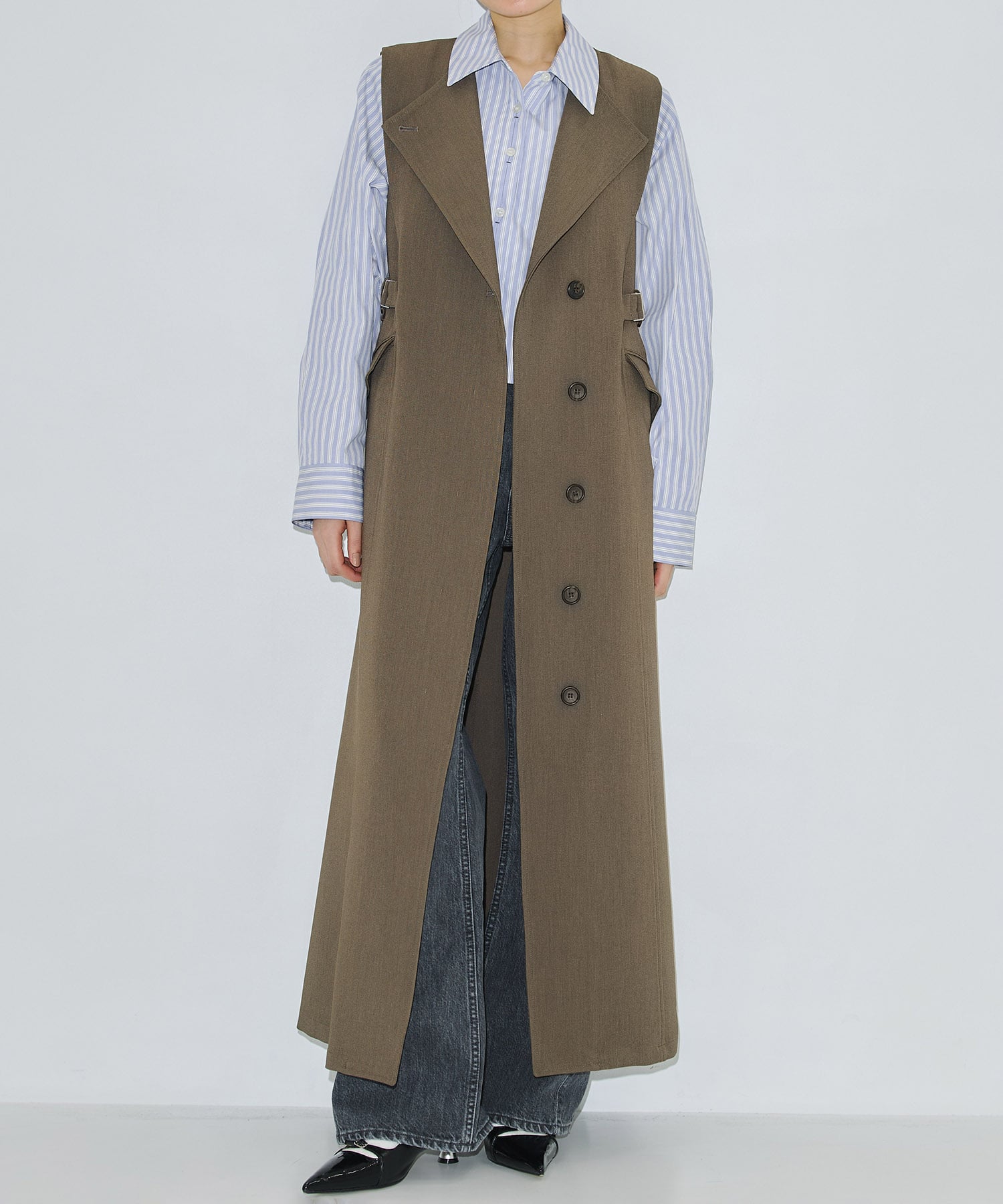 〈残りわずか〉ベルテッドジレワンピ