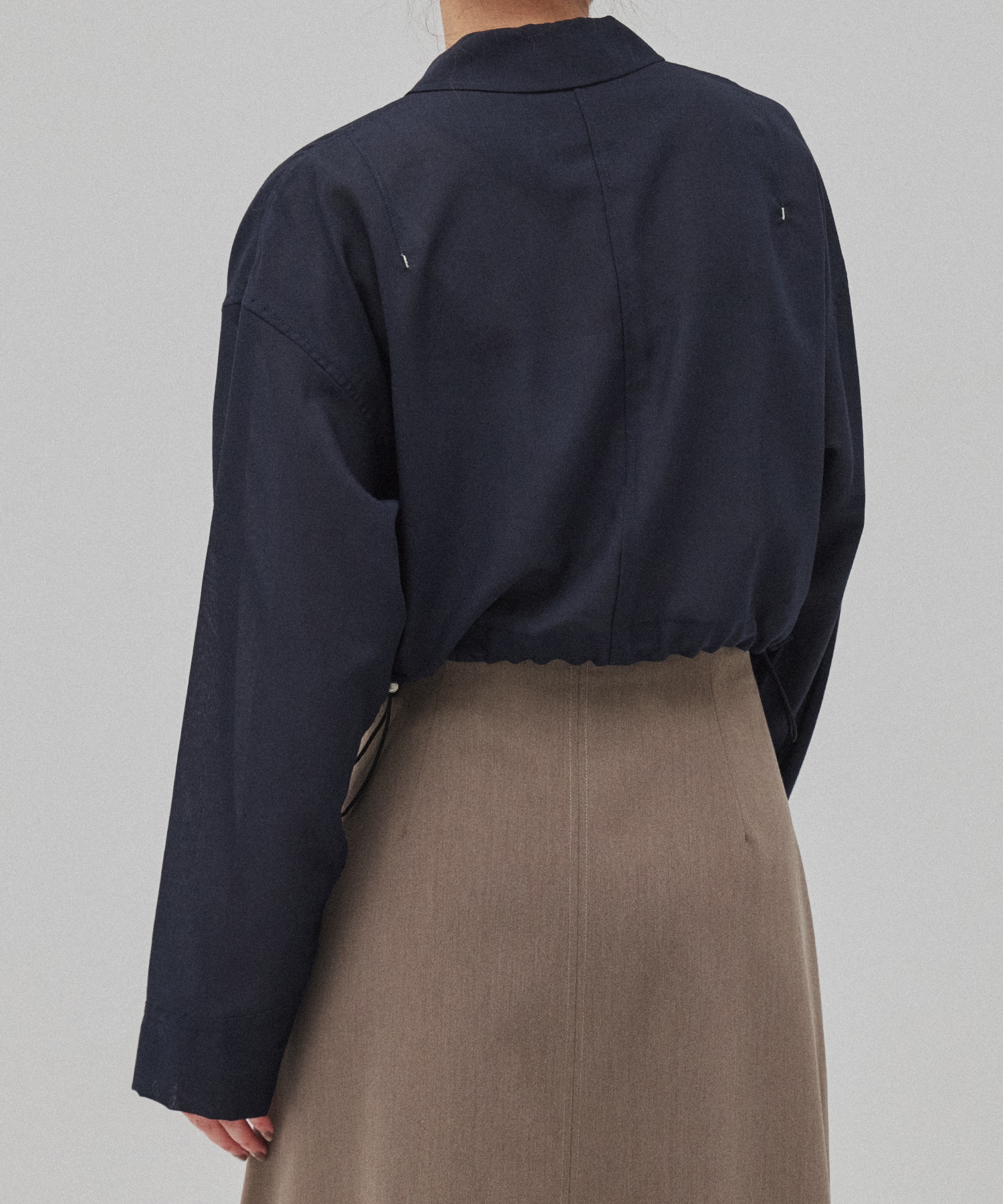 リネンブレンドライトブルゾン