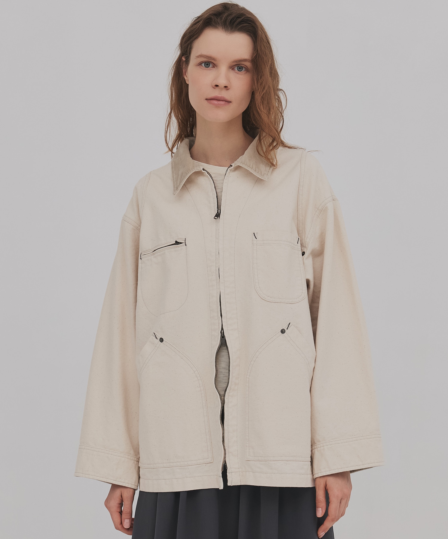 ジップカバーオールブルゾン