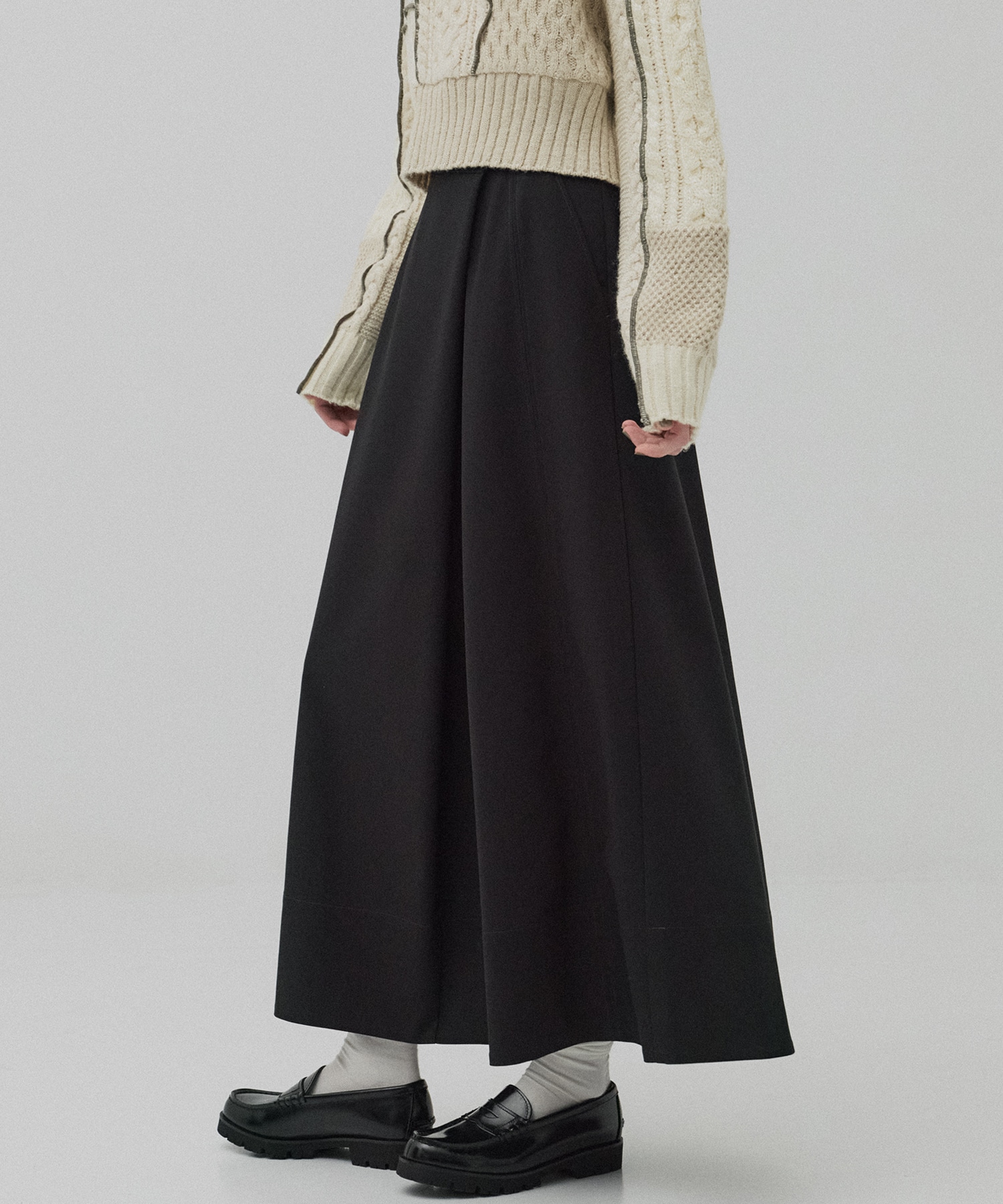 ラップフレアスカート