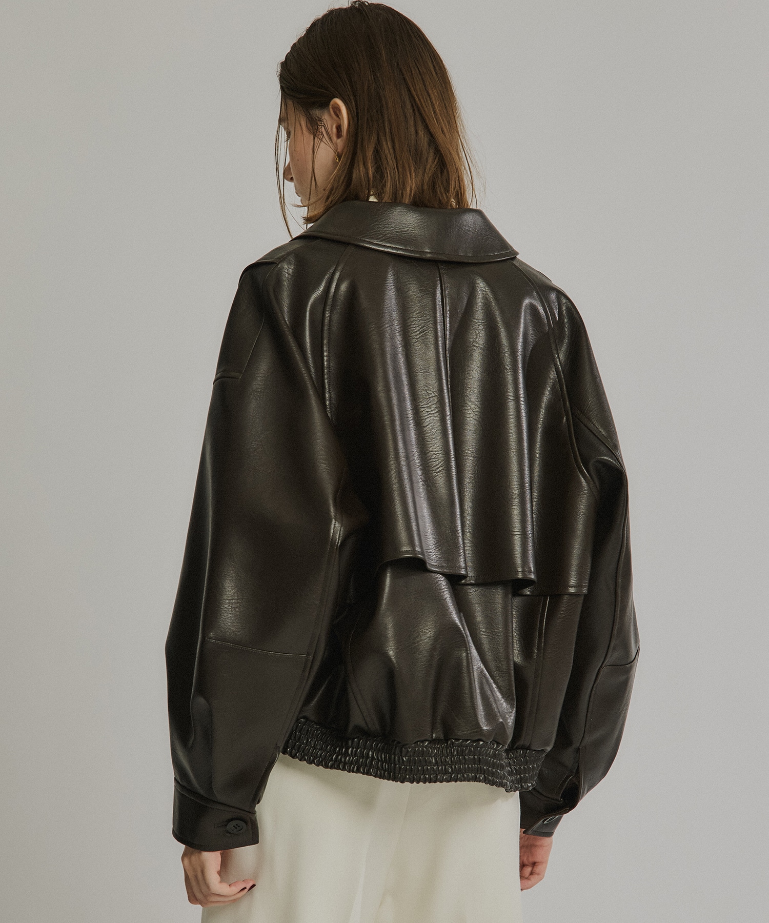 〈残りわずか〉フローヨークレザーブルゾン