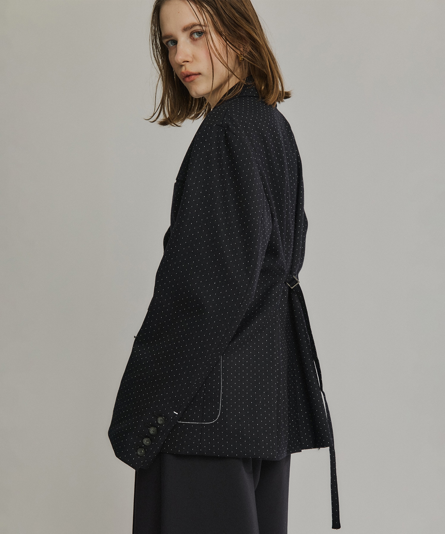 ダブルクロスノッチドラペルジャケット