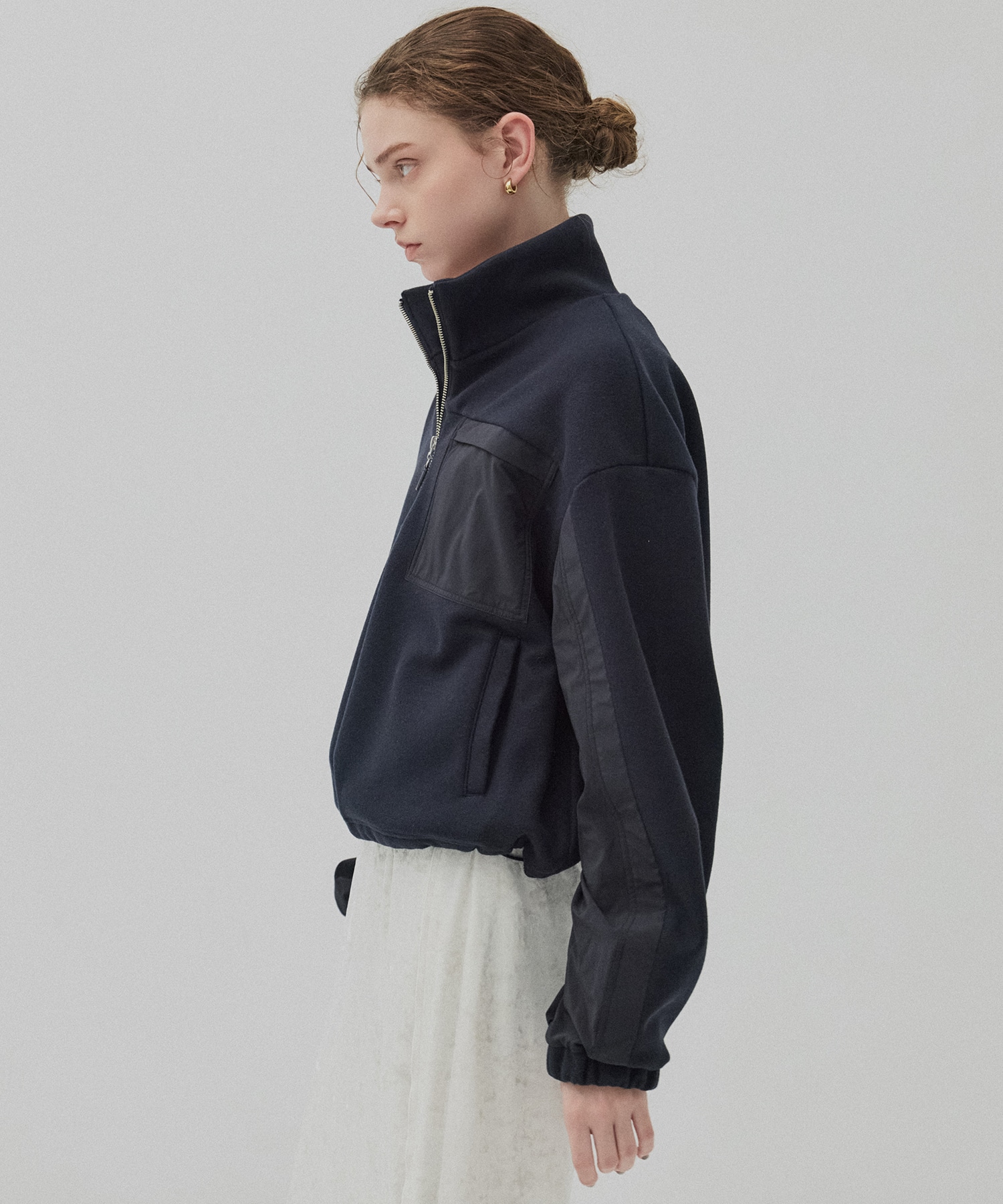 コンビハーフジッププルオーバー