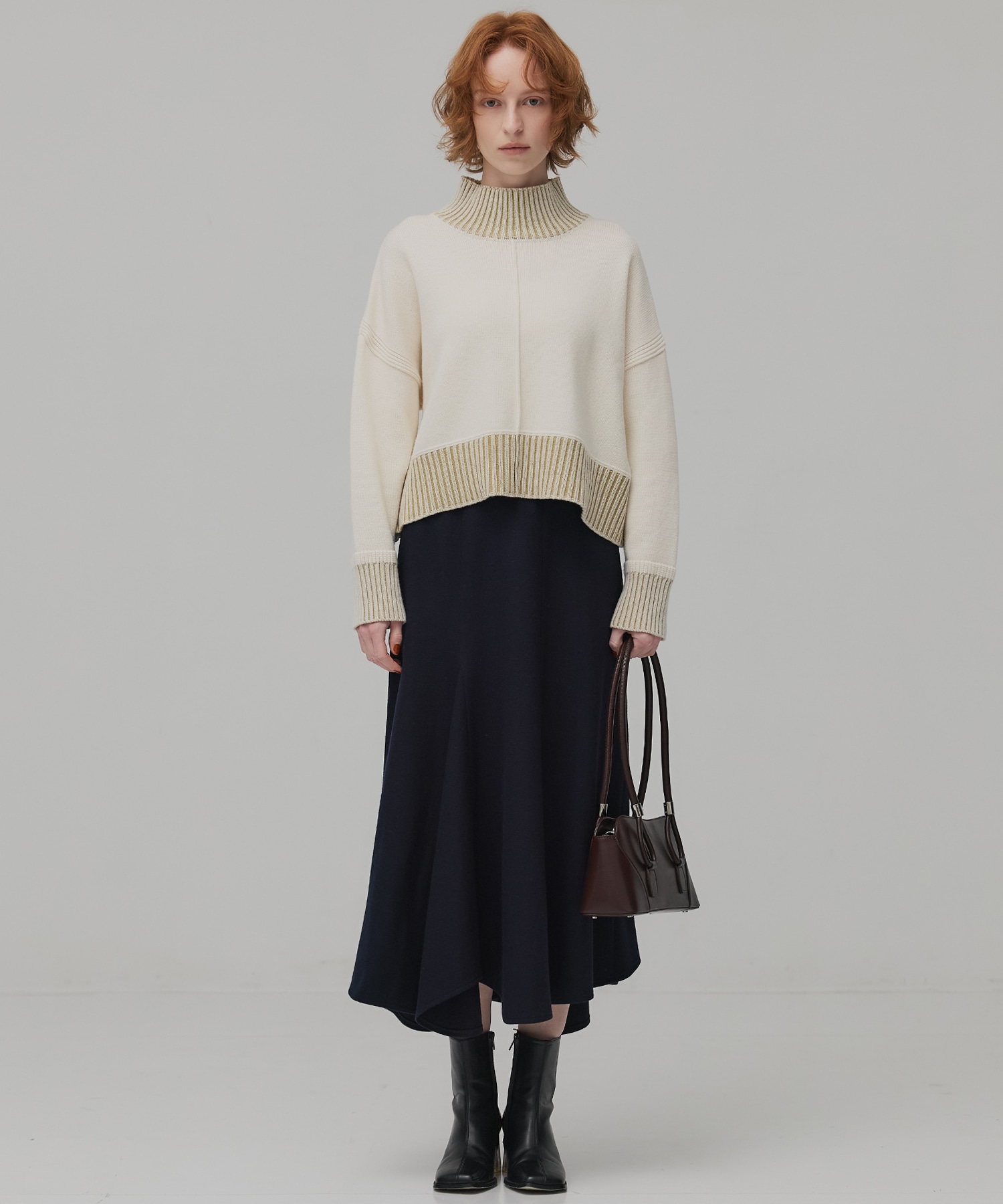 ウールジャージフレアスカート