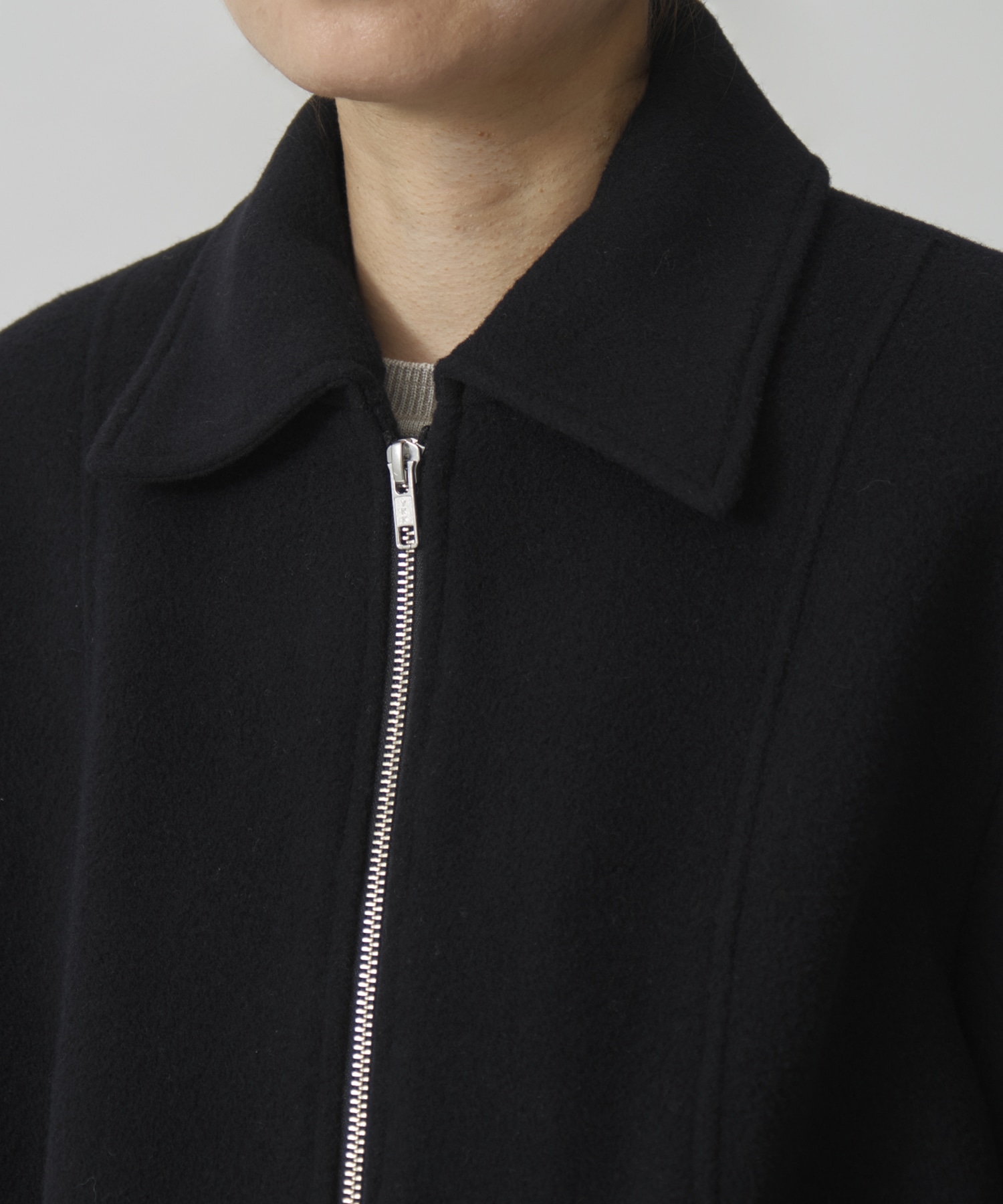 ウールジップタックショートコート