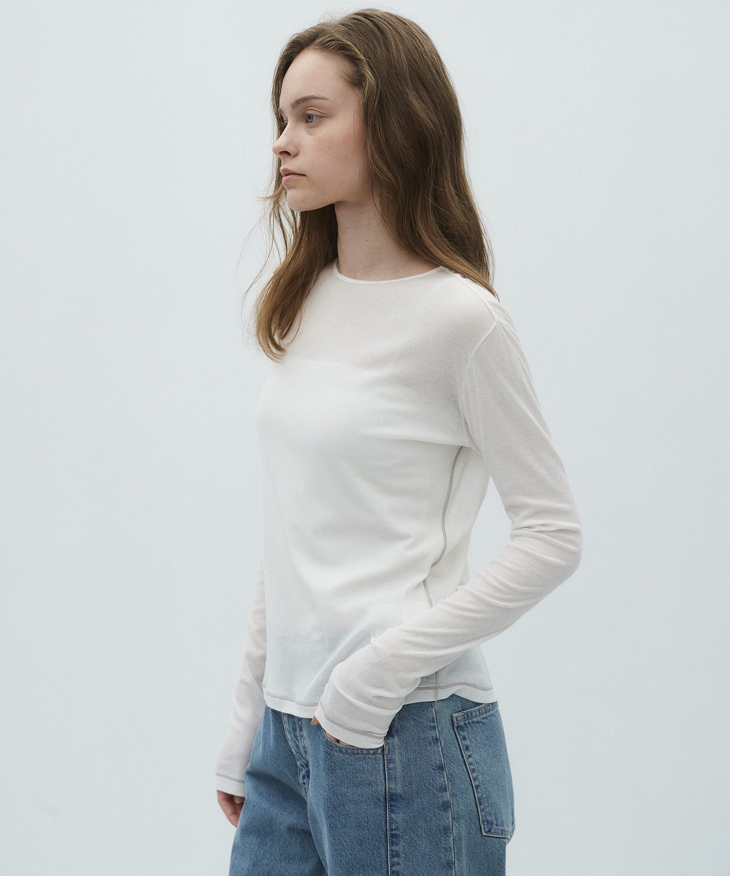 ミニマルコットンシアーTOP