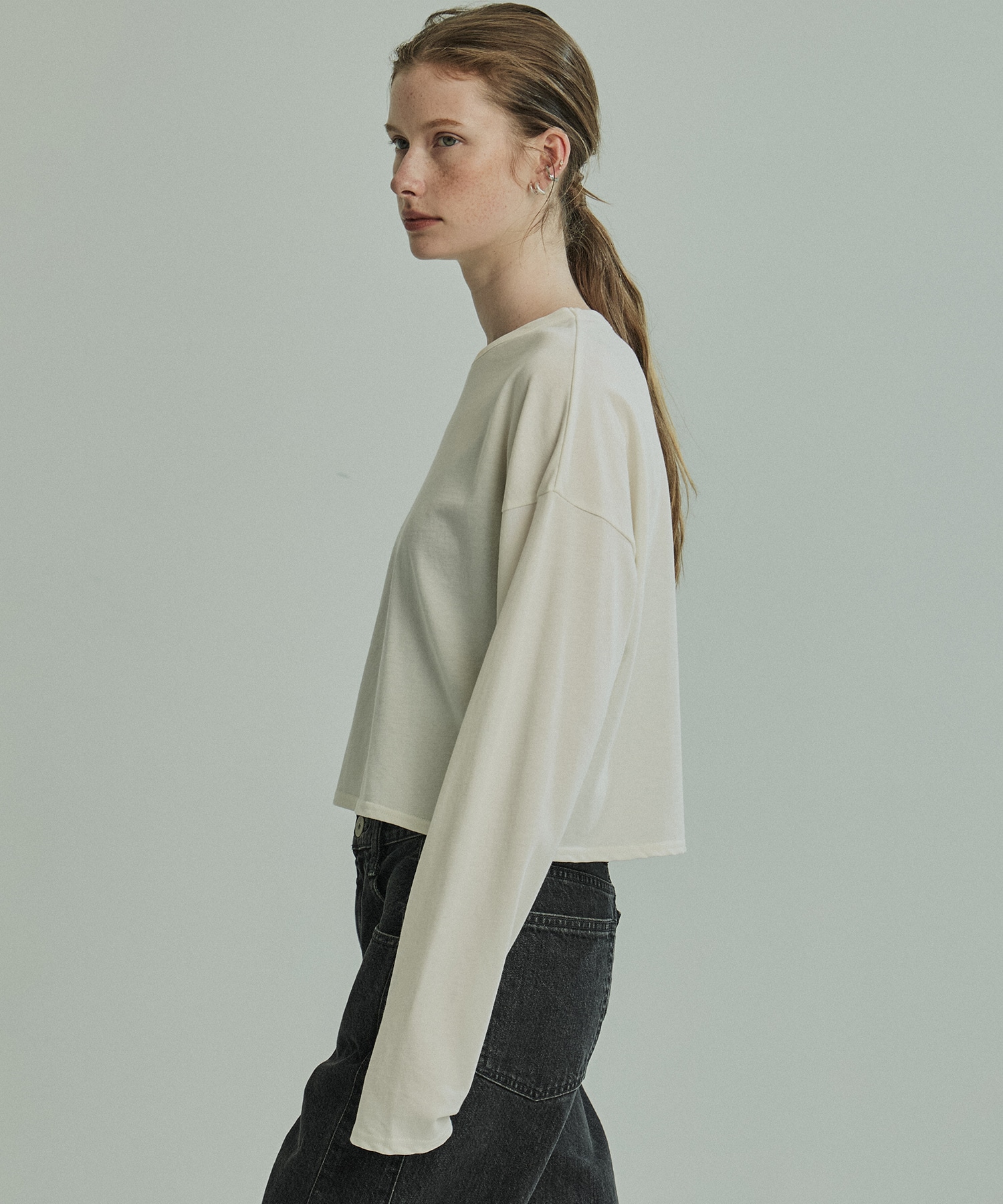 クロップドロンTEE