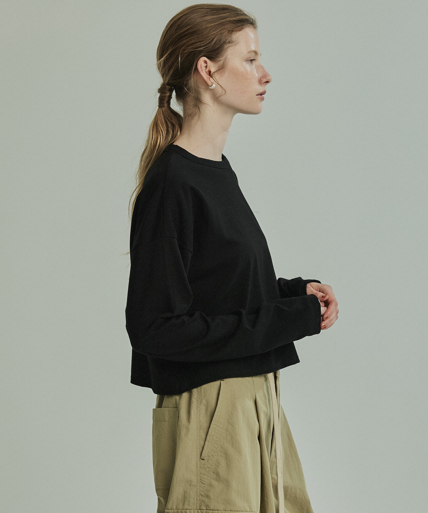 クロップドロンTEE