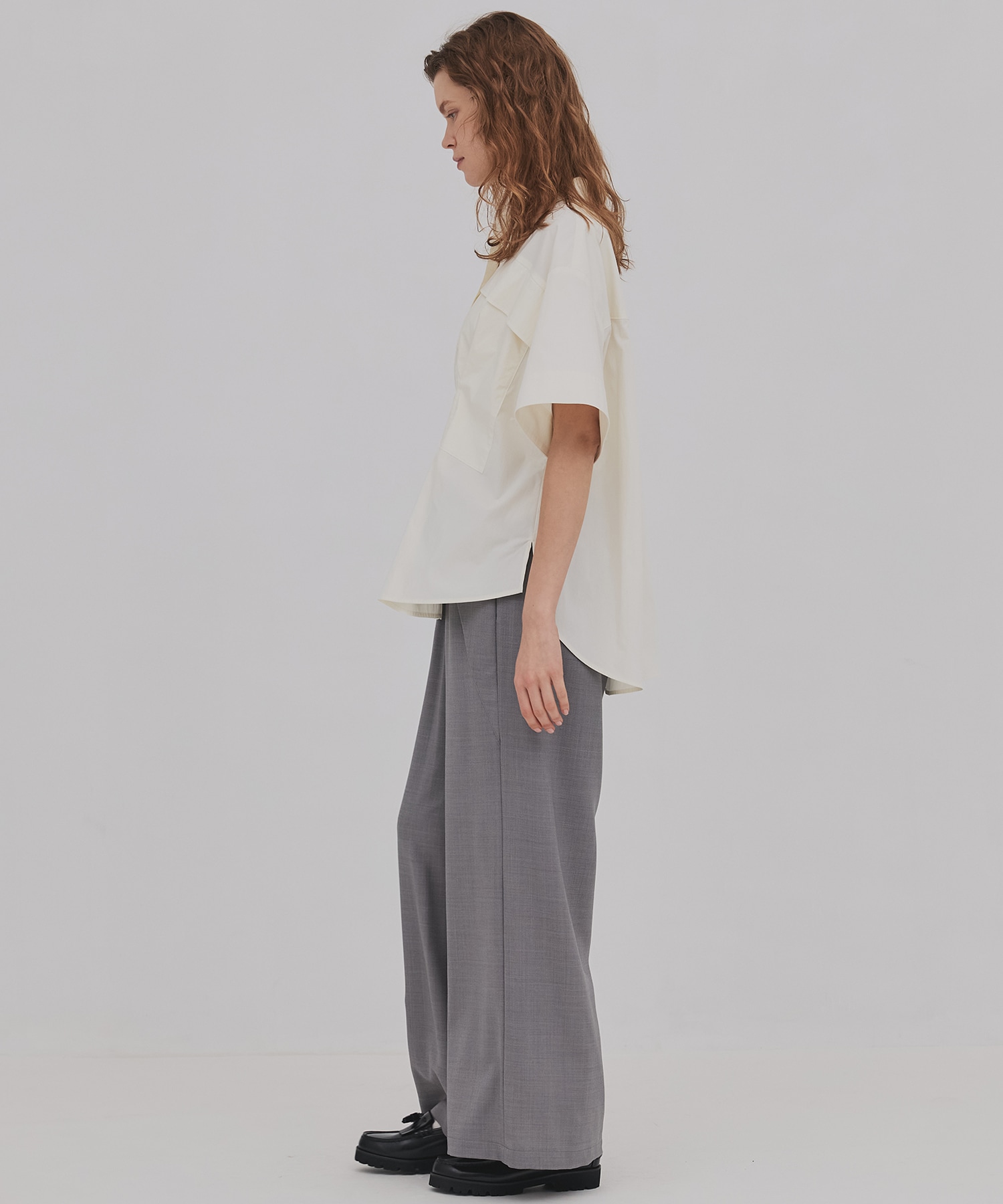 ウールジョーゼットパンツ